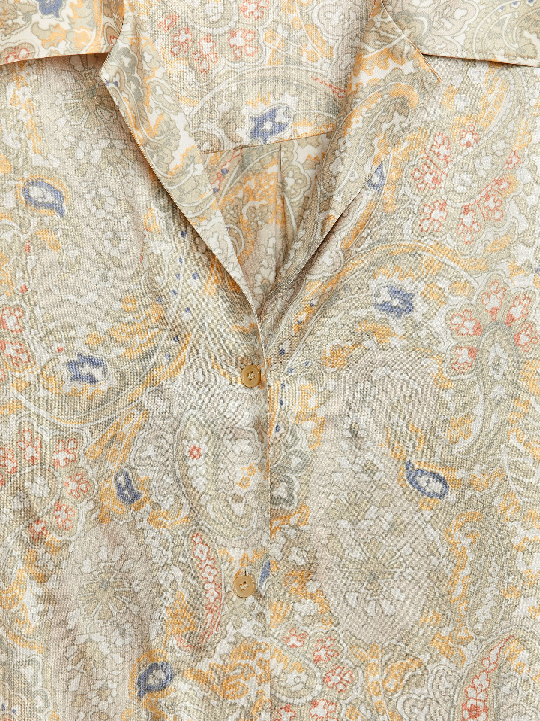 Legere Seidenbluse - Beige/Orange - Relaxed Fit - Damen - StillMedia/DescriptiveDetail - 1