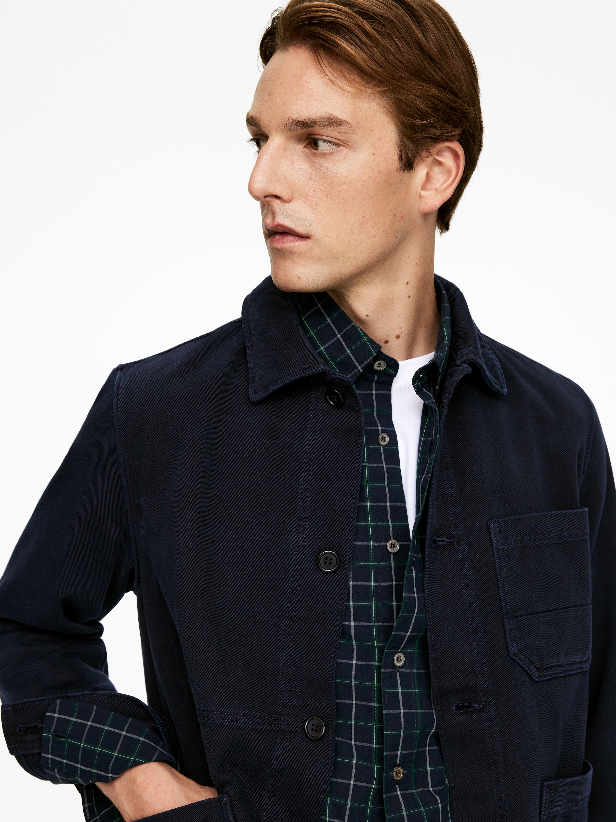 Visualizza immagine più grande: Overshirt in twill sottoposta a sovratintura - Blu scuro - UOMO | H&M IT 2