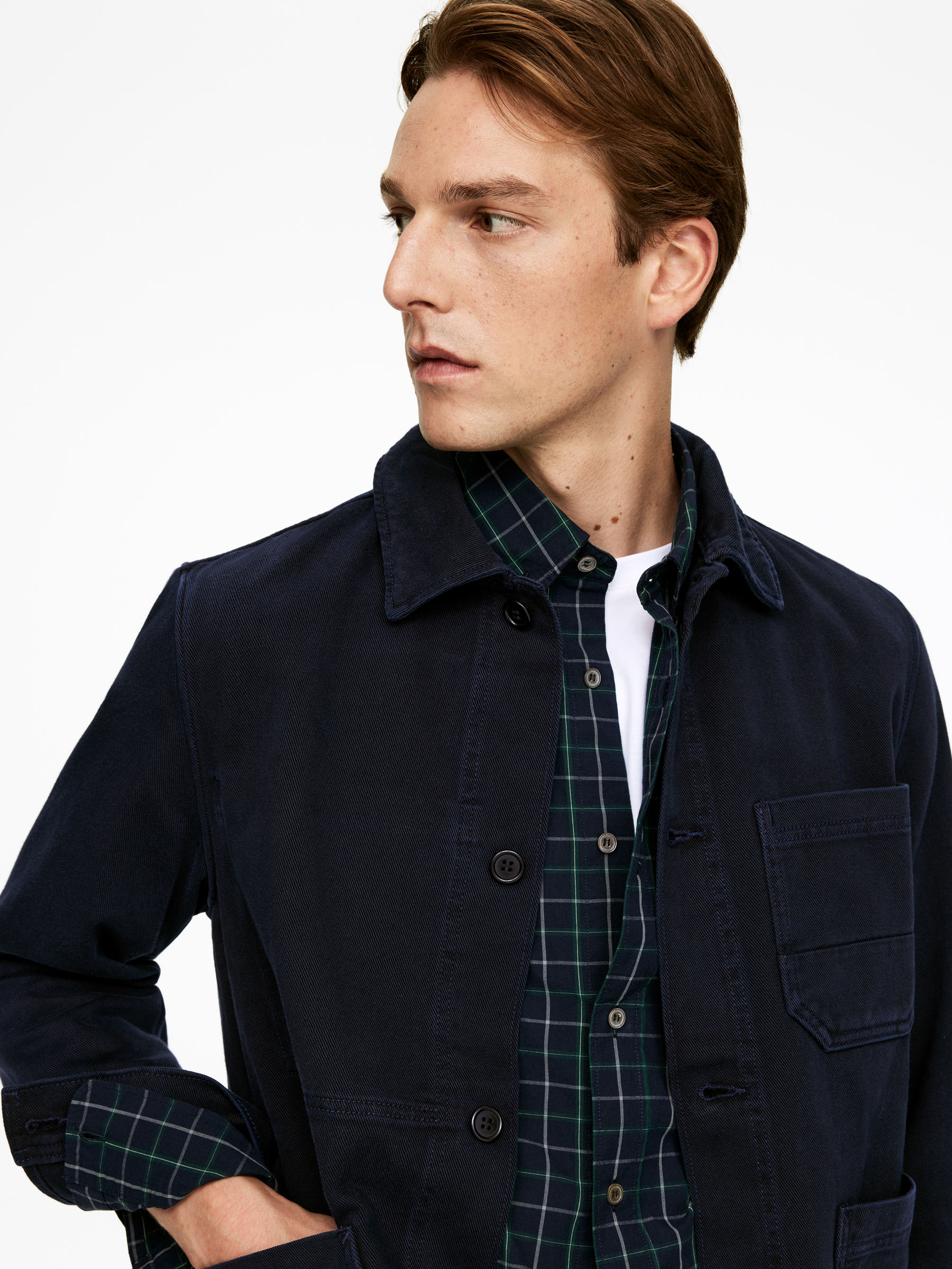 Overdyed Twill Overshirt - Dark Blue - Regular fit - Men - StillMedia/Lookbook - 34