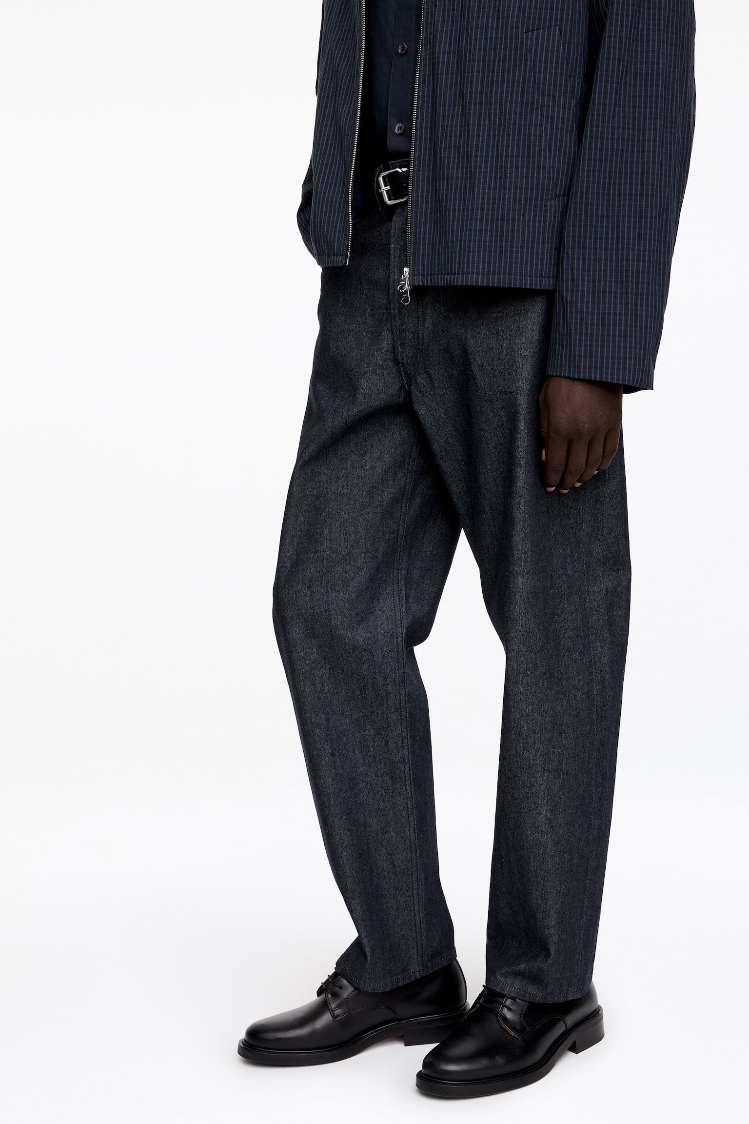 CREEK barrel jeans met ruimvallende pasvorm - Blauw/Ecru - 8