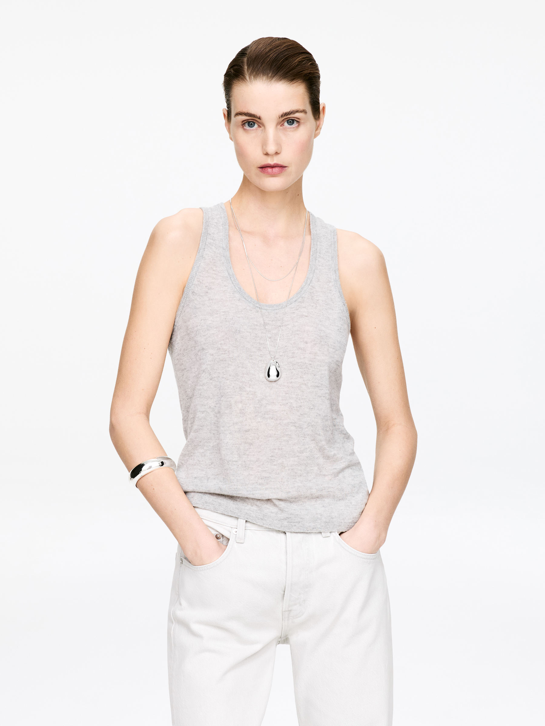 Silver-Plated Pendant Necklace - Silver - Women - StillMedia/Lookbook - 4