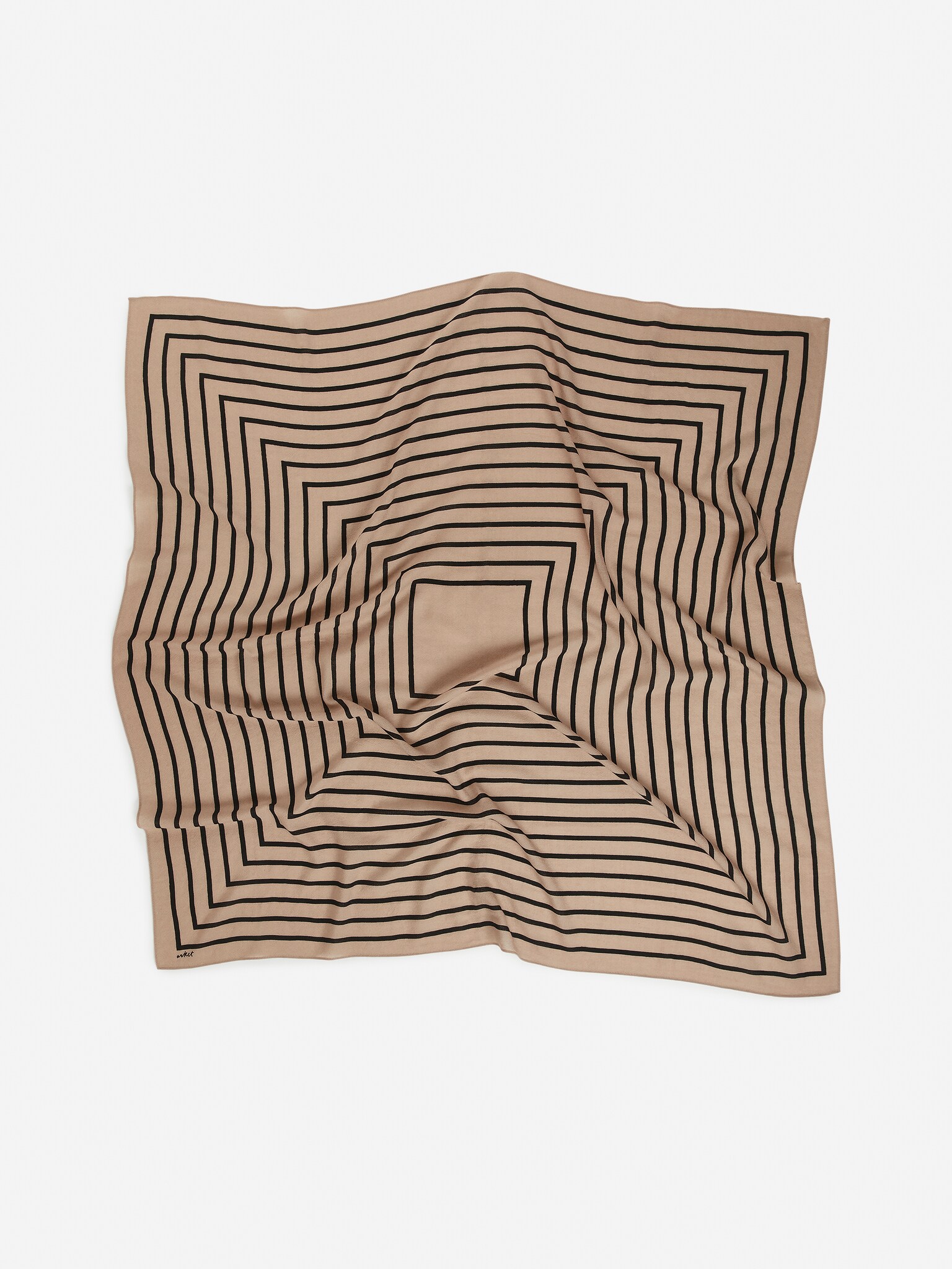 Bedrucktes Tuch - Beige/Schwarz - 3