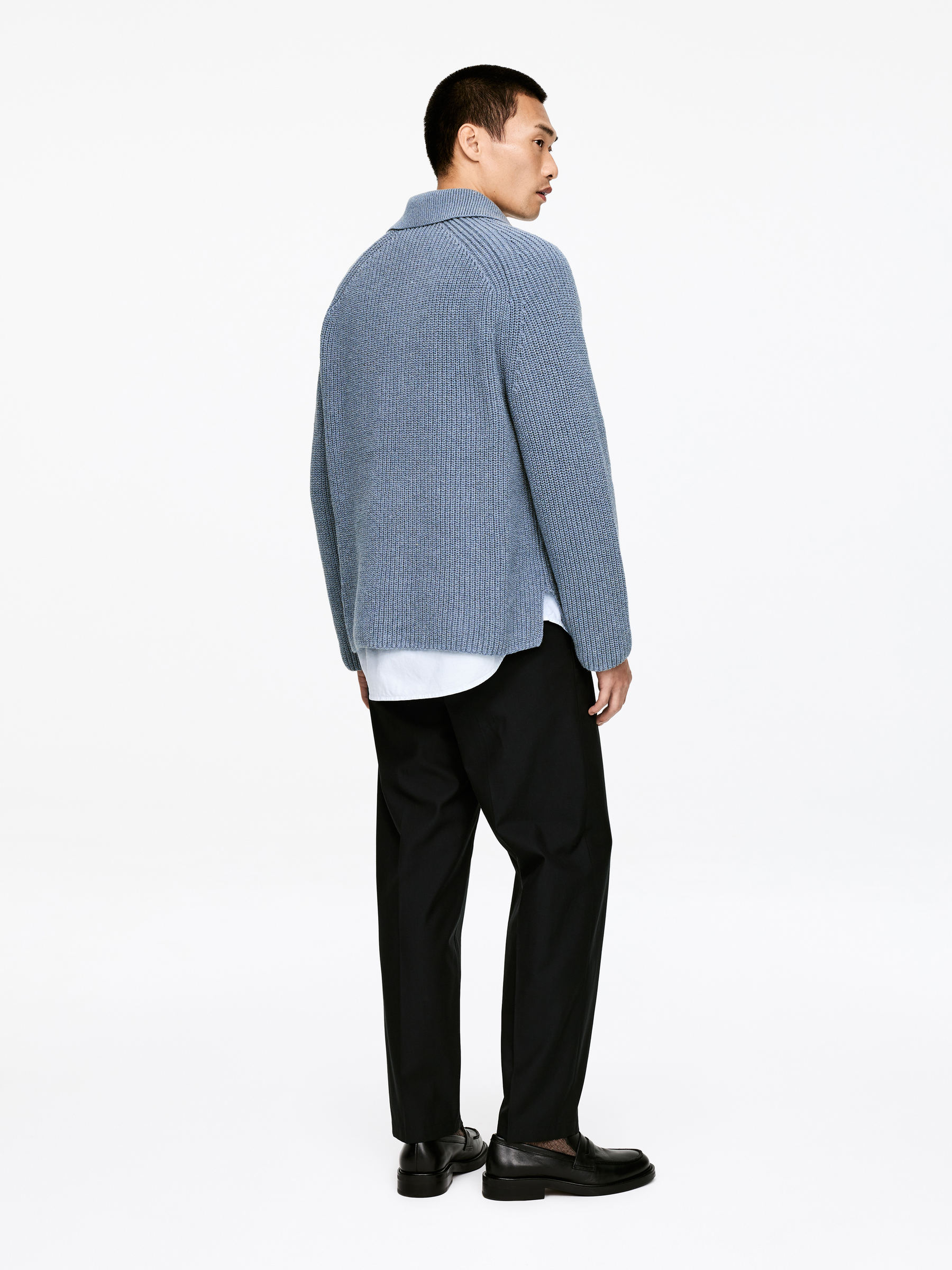 Chunky Cotton-Blend Polo - Blue - Relaxed fit - Men - StillMedia/Lookbook - 5