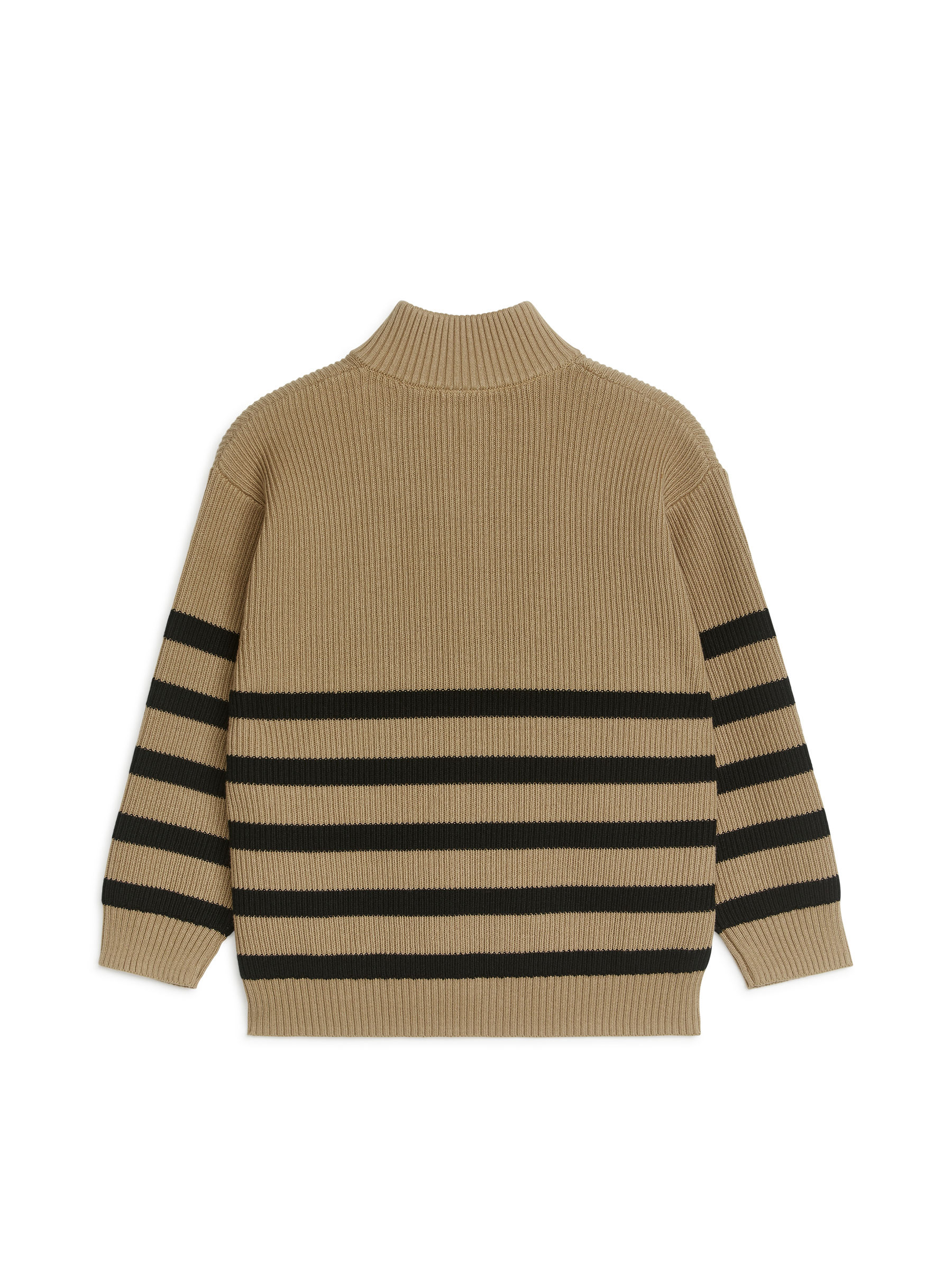 Half-Zip Striped Jumper - Beżowy/Czarny - Fason normalny - Children - StillMedia/DescriptiveStillLife - 2