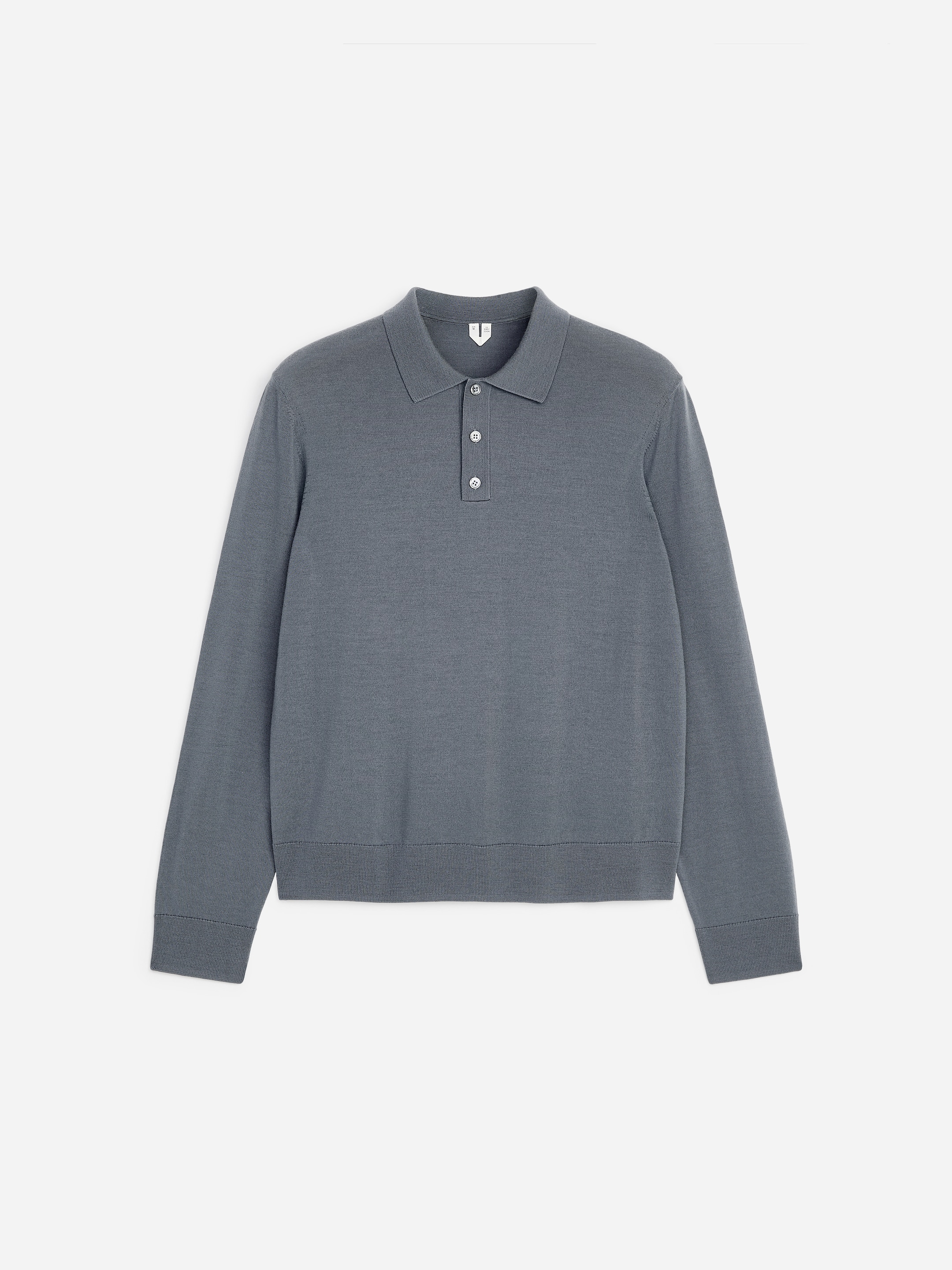 Maglione in stile polo in lana merino - Grigio acciaio - Regular fit - Men - StillMedia/DescriptiveStillLife - 1