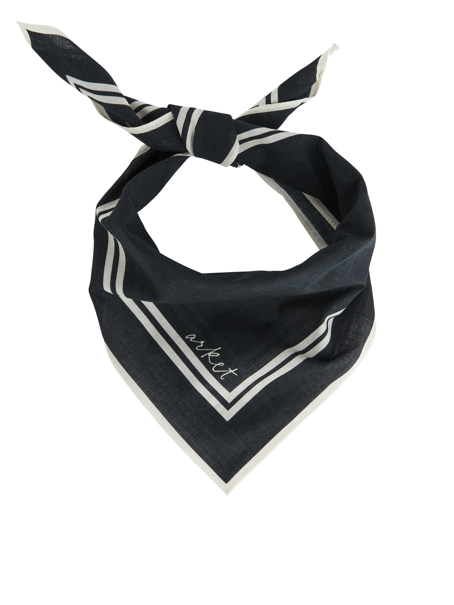 Bomullsbandana - Mörkblå/off-white - Men - StillMedia/DescriptiveStillLife - 3