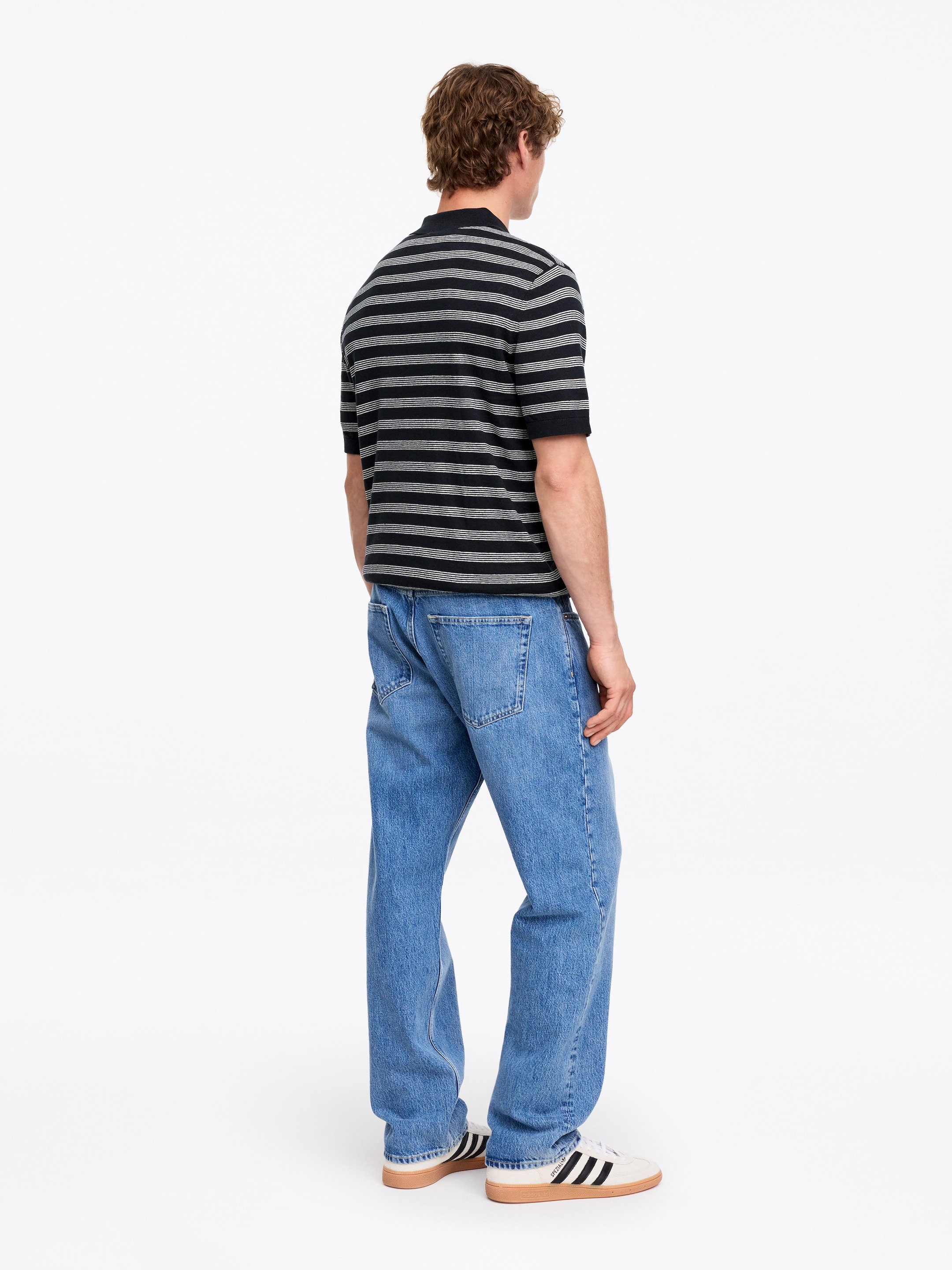 Cotton Linen Polo Shirt - Dark Blue - Regular fit - Men - StillMedia/Lookbook - 9