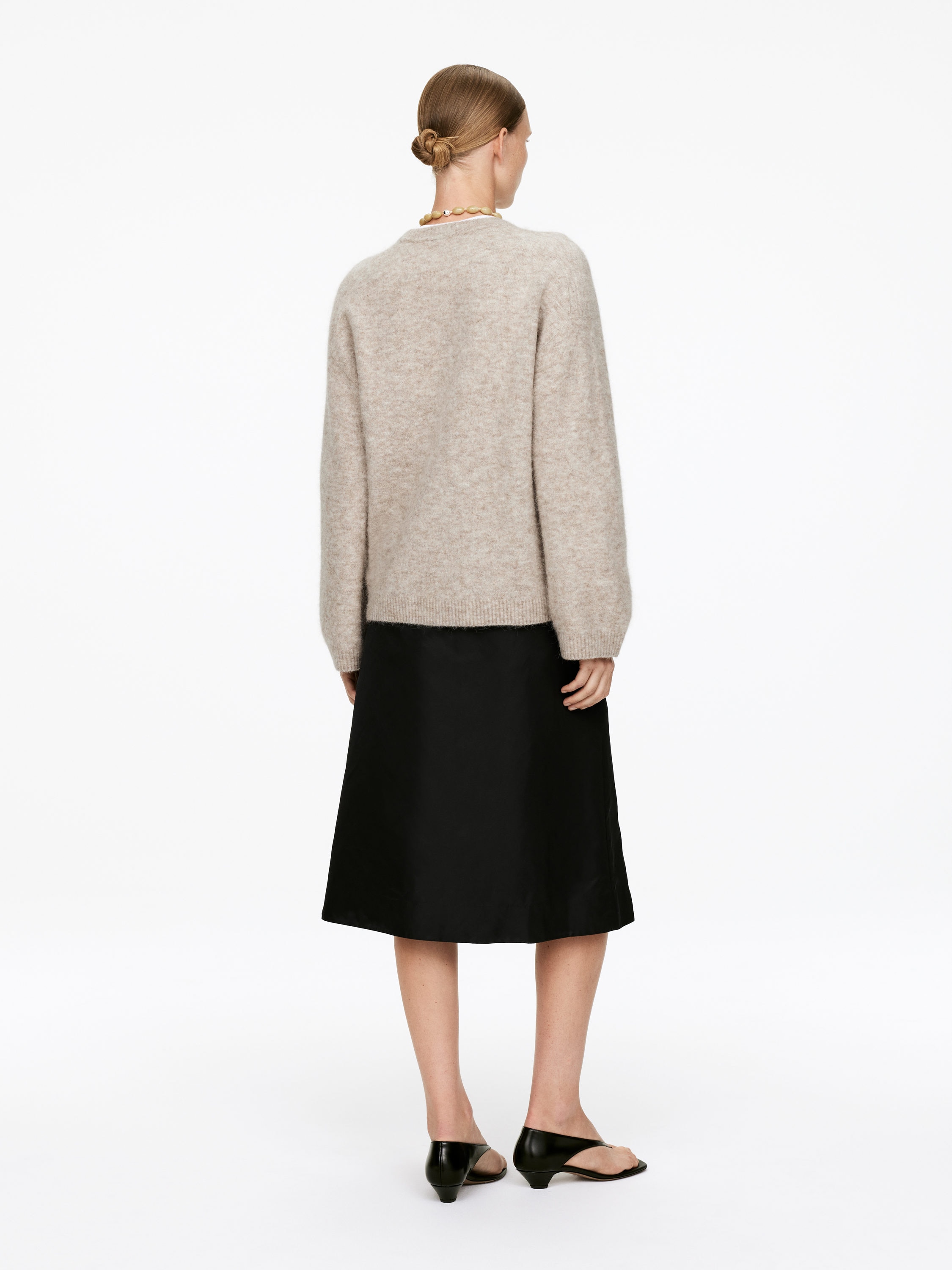 Alpaca-Wool Blend Jumper - Beige - Oversized - Women - StillMedia/Lookbook - 12