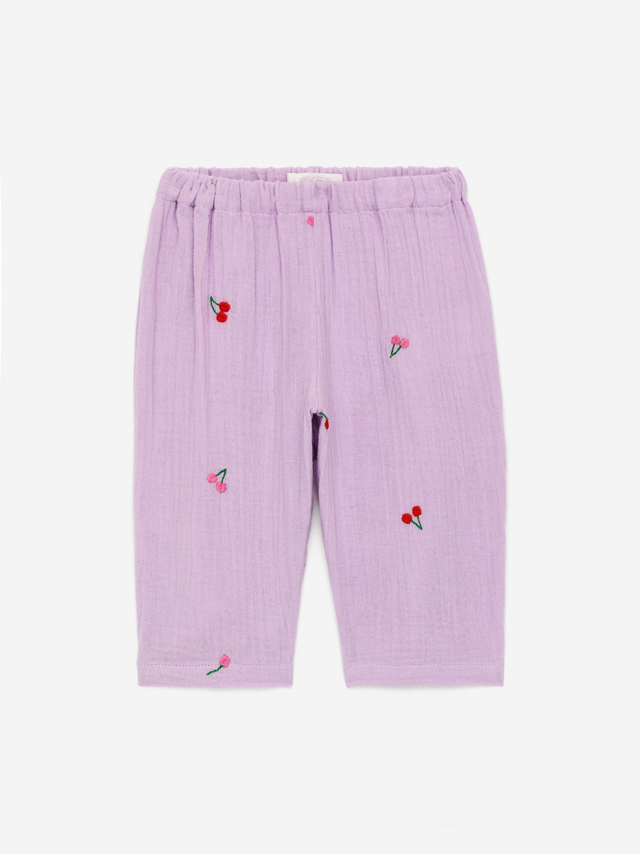 Broderade byxor i muslin - Lila - Loose fit - Children - StillMedia/DescriptiveStillLife - 2