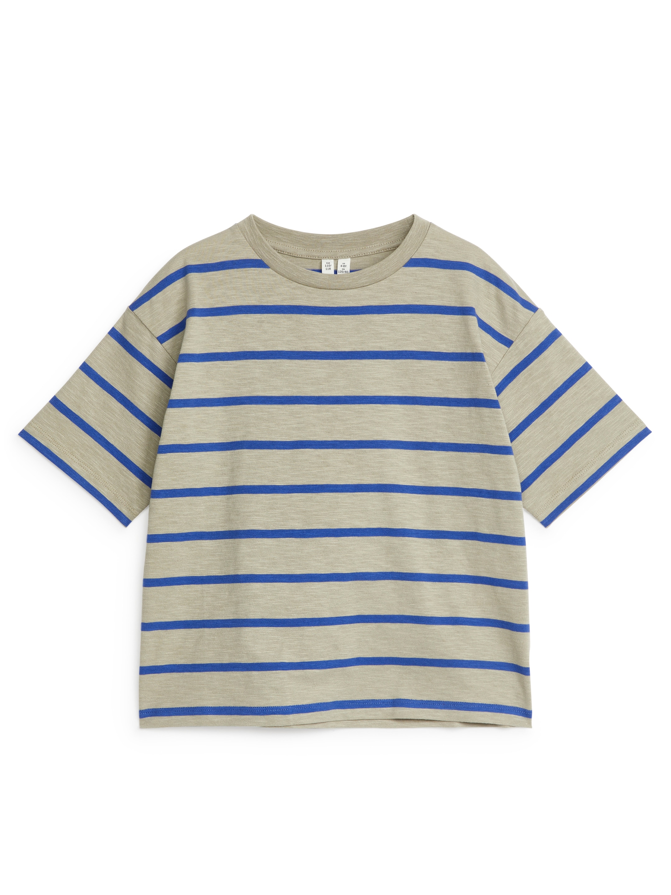 Näytä suurempi kuva: Slub-neulottu T-paita - Khaki/sininen - Kids | H&M FI 1