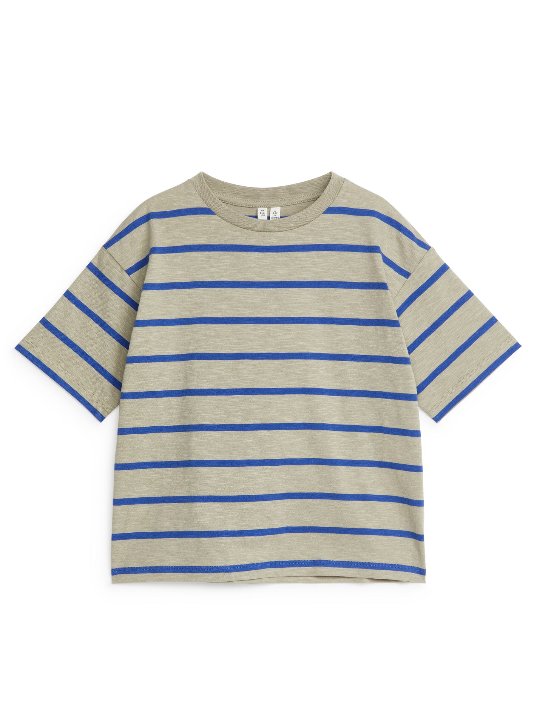 T-Shirt aus Flammengarn - Khaki/Blau - Oversize - Kinder - StillMedia/DescriptiveStillLife - 3