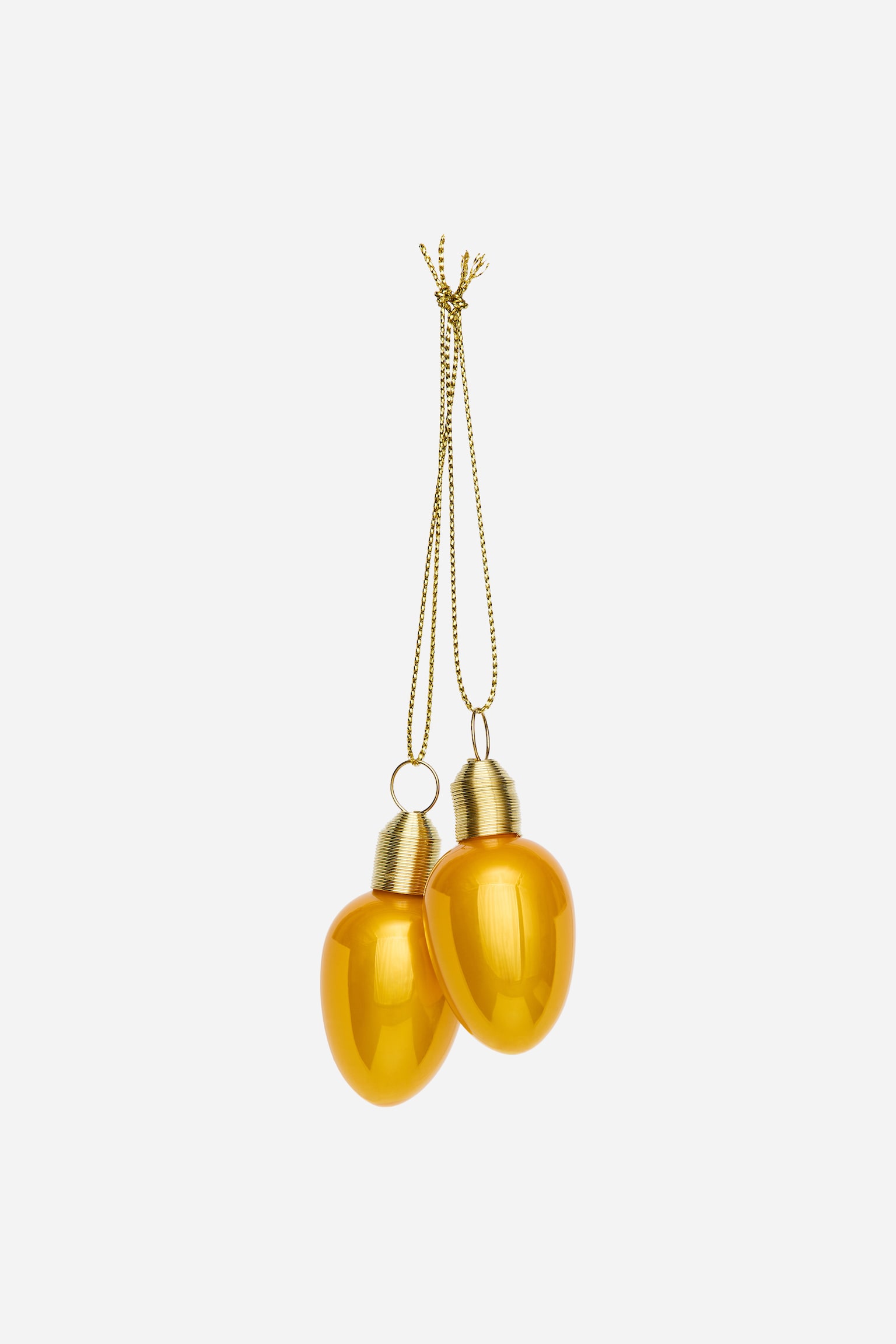 Ensemble de 2 décorations en verre - Jaune/Vert/Sauge/Rose/Blanc - 1