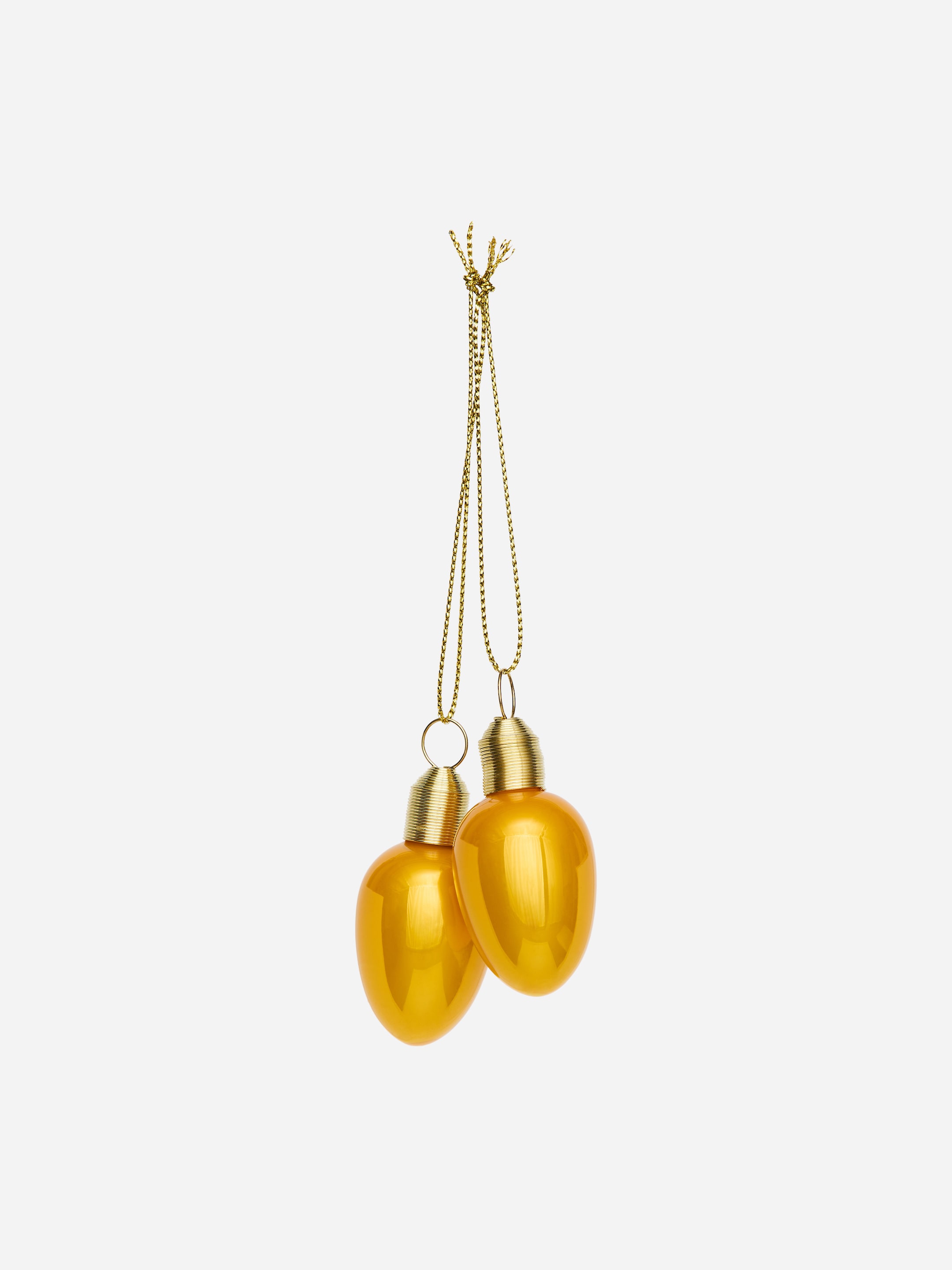 Glass Ornaments Set of 2-#E4BC2F-18312