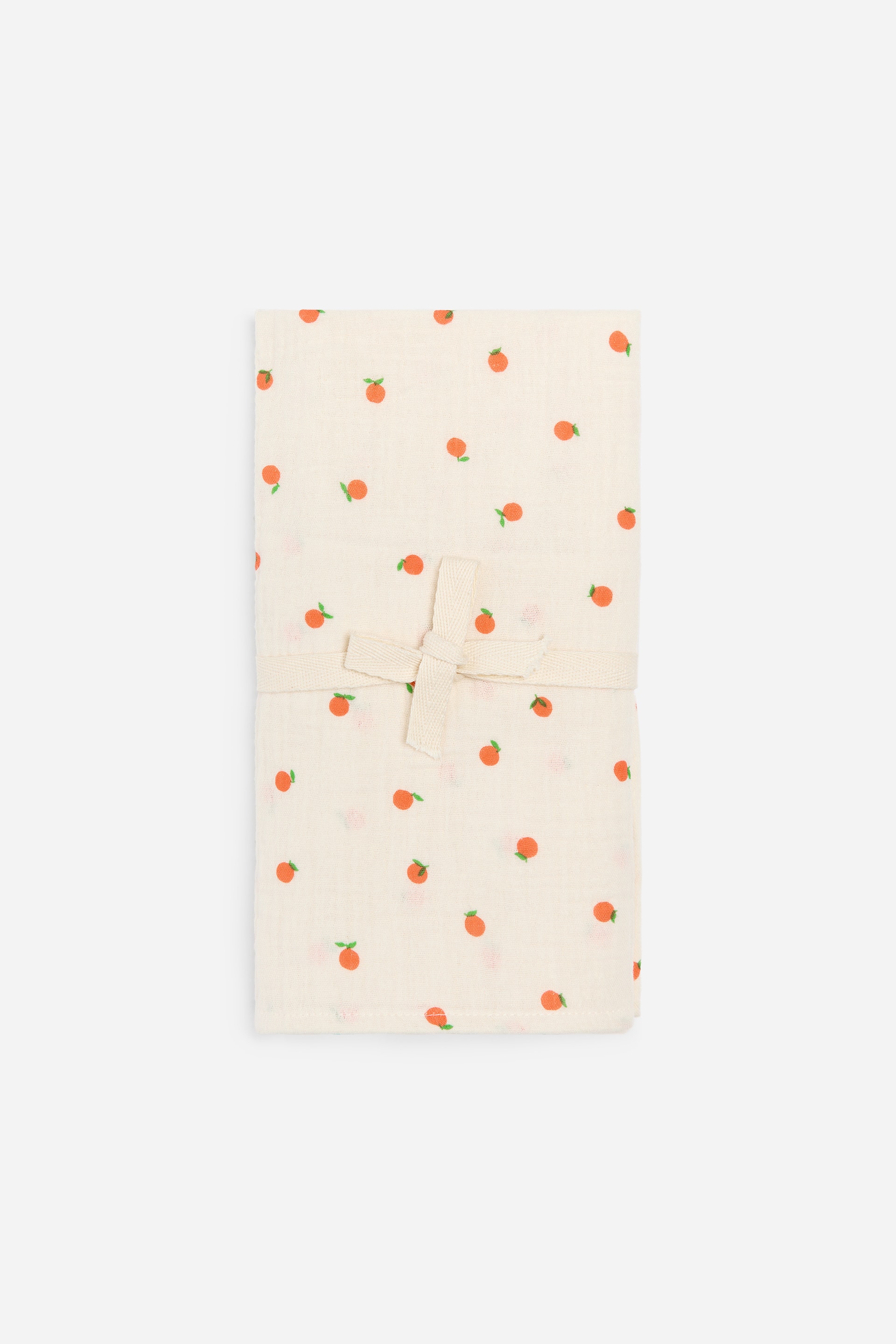 Grotere afbeelding bekijken: Deken van mousseline - Gebroken wit/oranje - KINDEREN | H&M NL 1