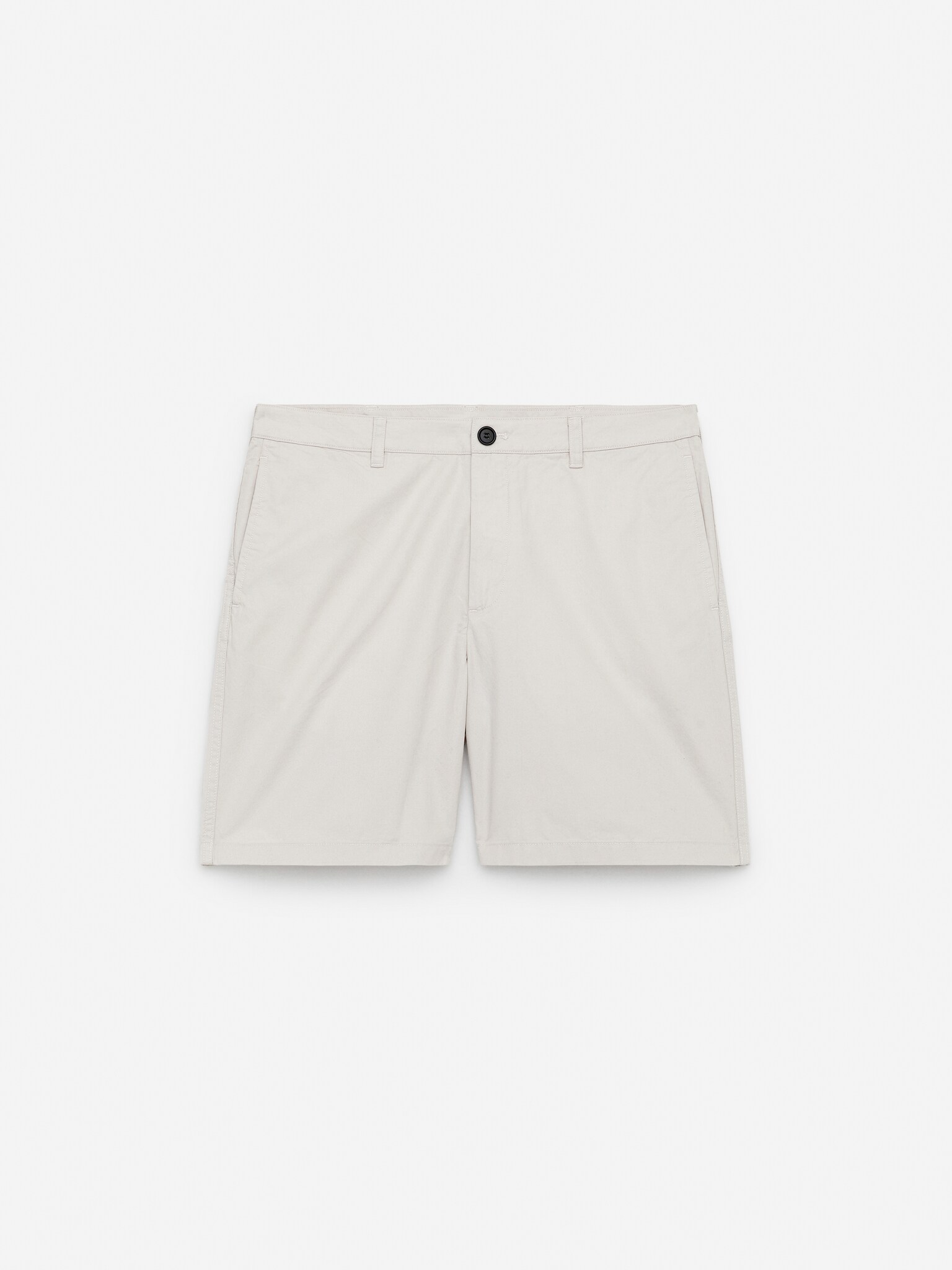 Short en coton - Beige clair/Bleu foncé/Vert foncé/Vert kaki - 1