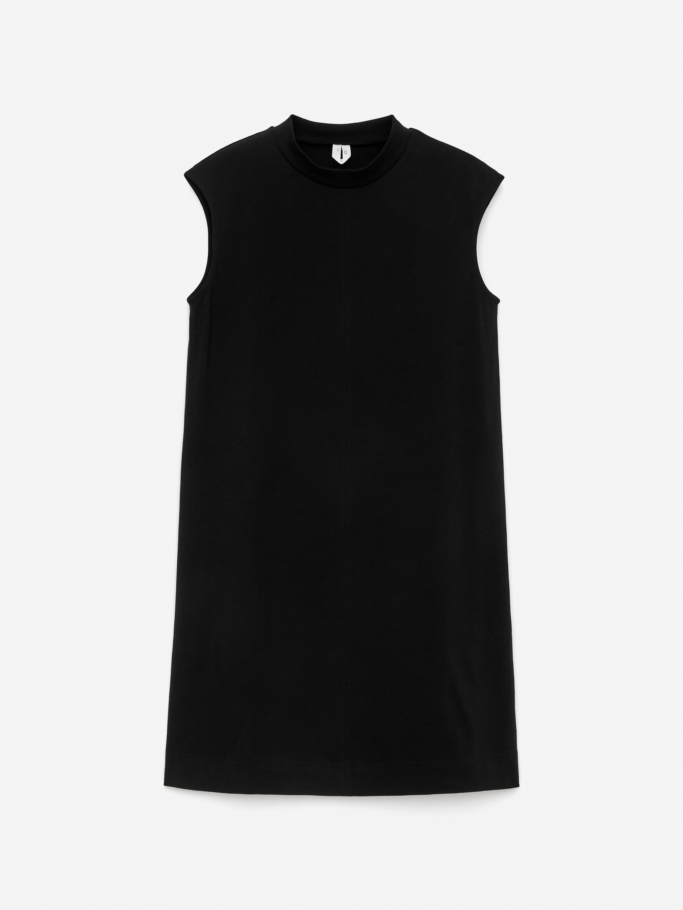 Mini-jurk met kapmouwtjes - Zwart/Roestbruin