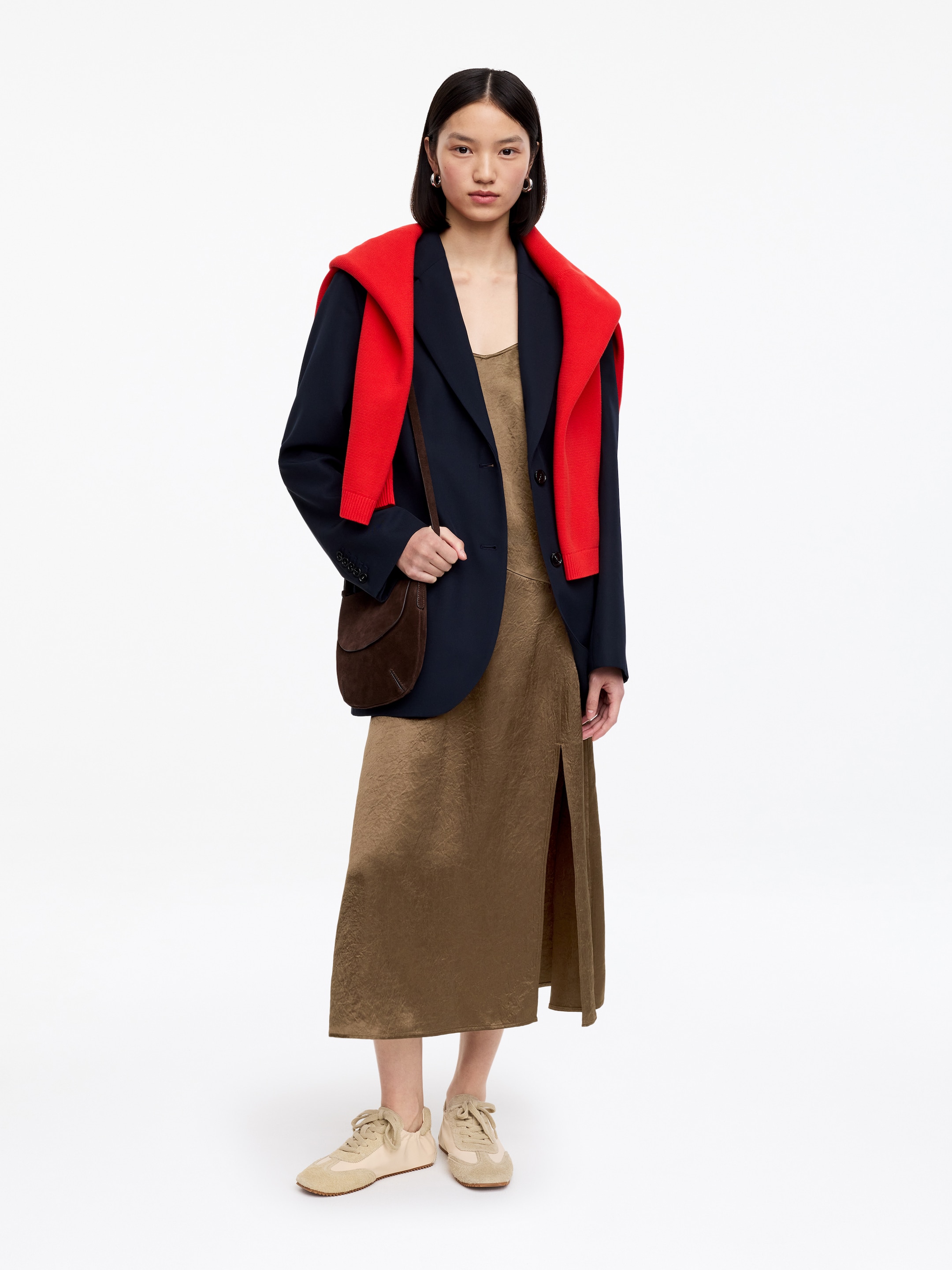 Satin Slip Dress - Brown - Regular fit - Women - StillMedia/Lookbook - 3