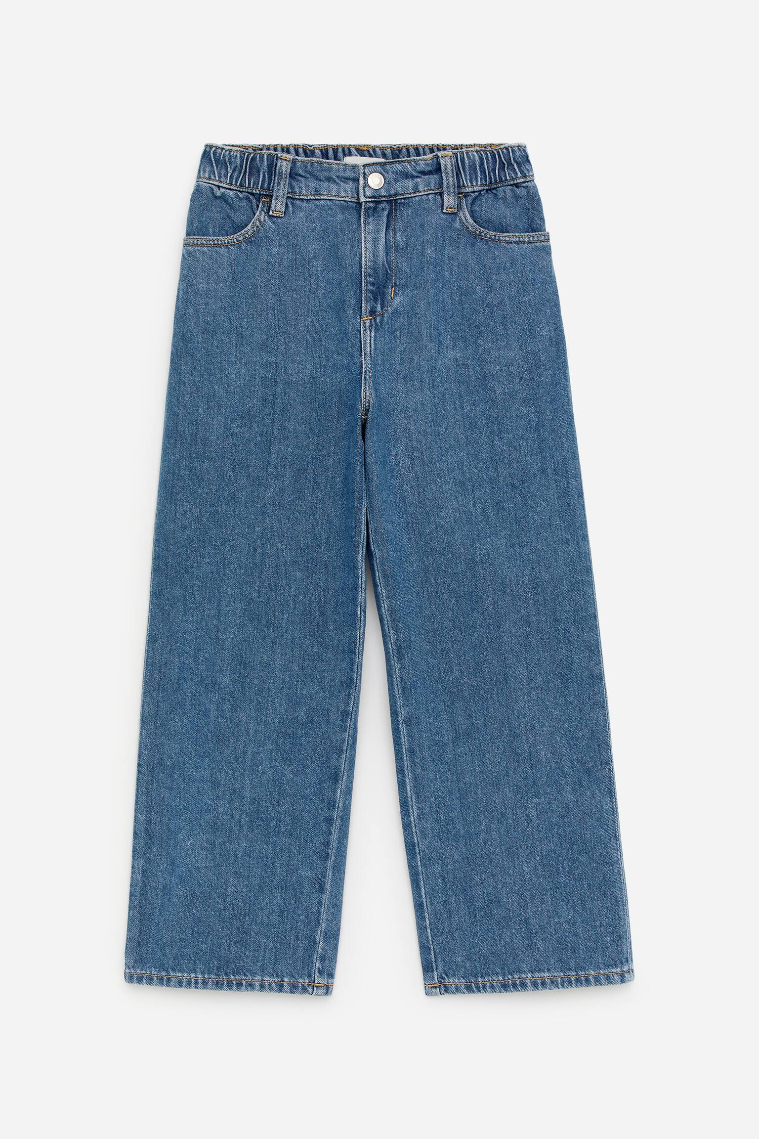 Pantalon en denim à enfiler-Bleu ciel - 1