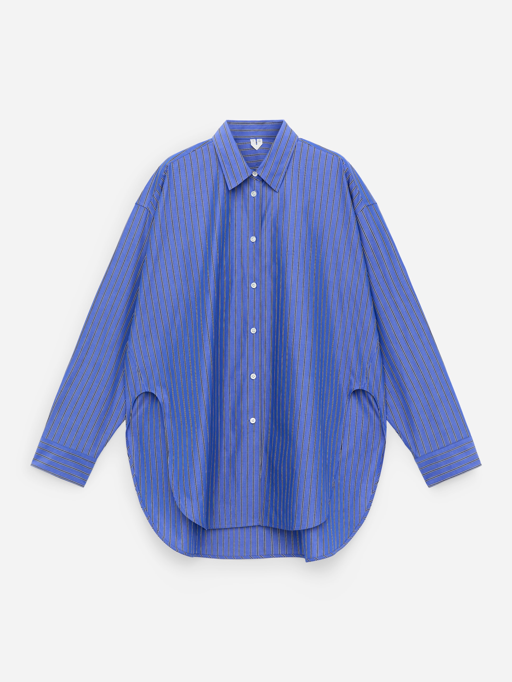 Curved Slit Shirt-#001ABA-17693