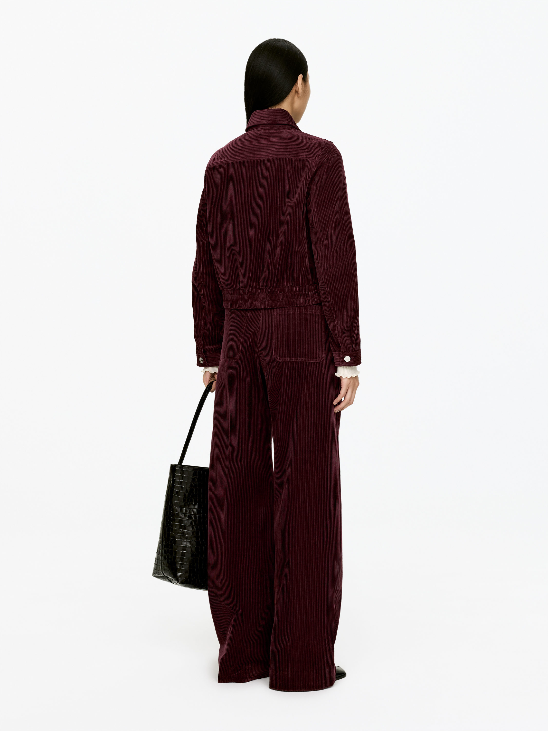Corduroy Overshirt - Burgundy - Regular fit - Women - StillMedia/Lookbook - 8