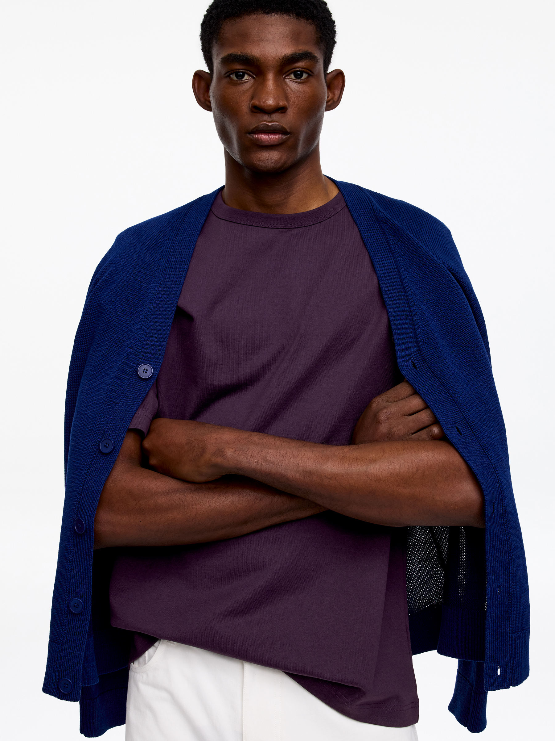 270 GSM Oversized T-Shirt - Dark Purple - Relaxed fit - Men - StillMedia/Lookbook - 5