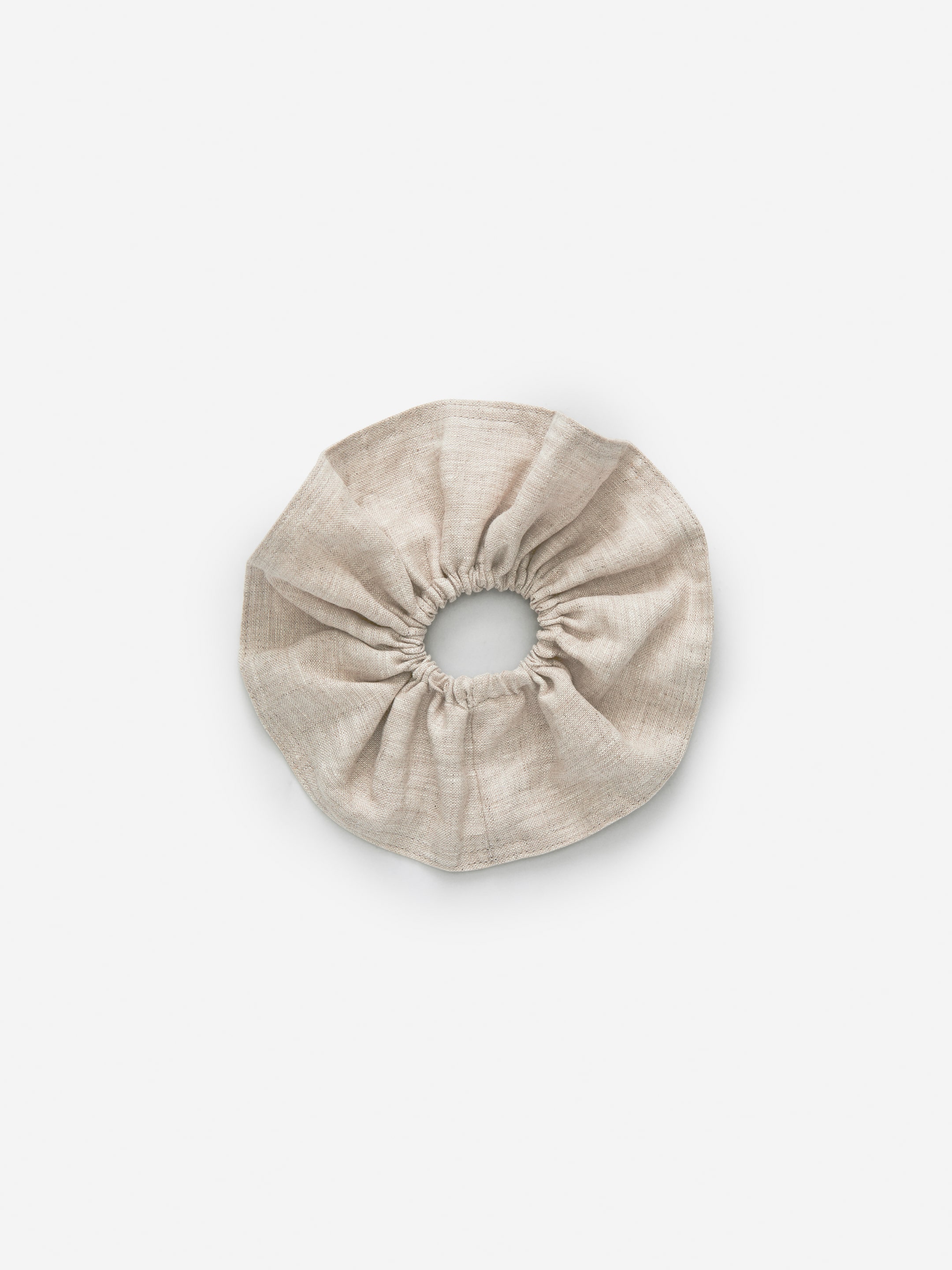 Linen Scrunchie-#f5f5dc-14761