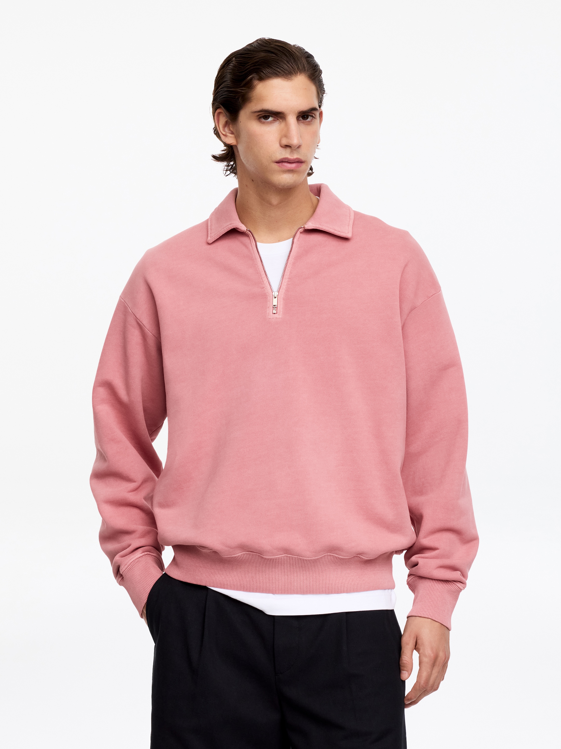 Half-Zip Sweatshirt-#A56364-19632