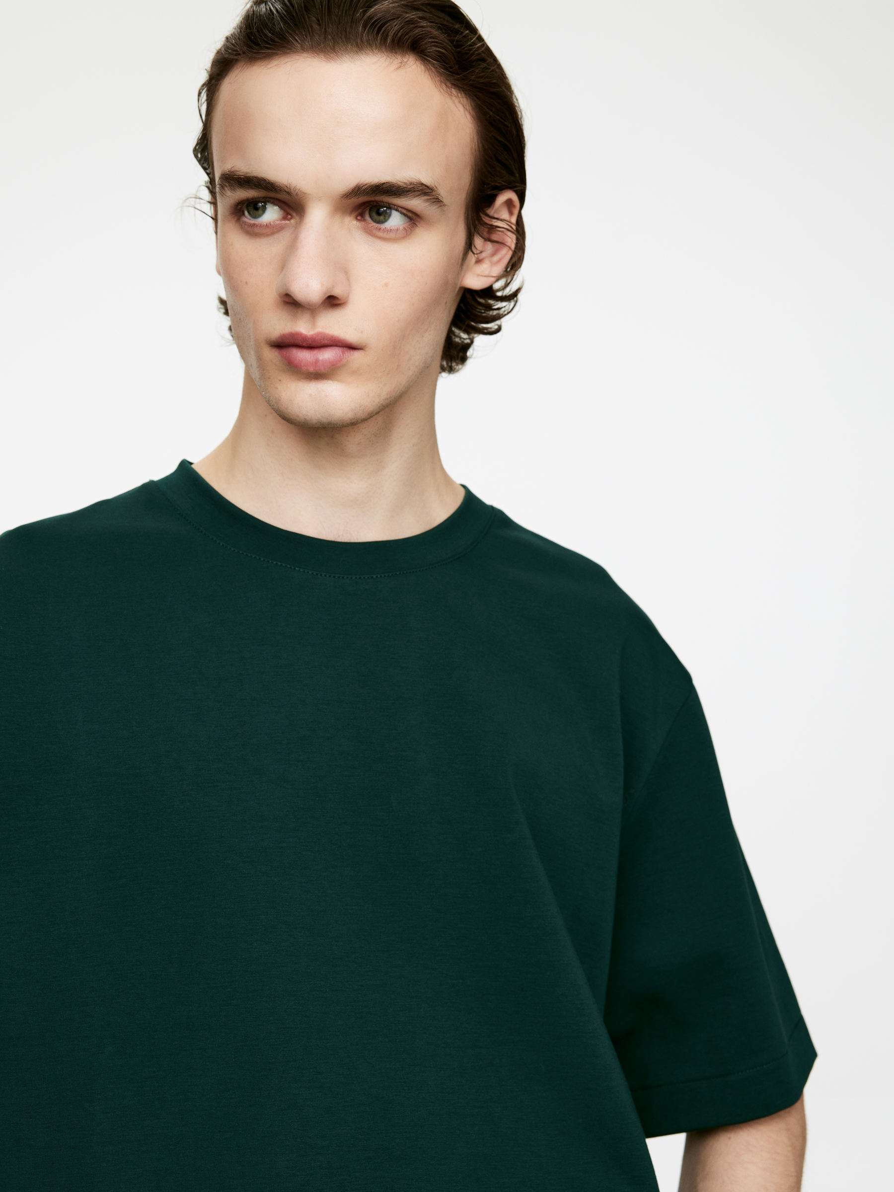 Interlock T-shirt - Dark Green - Loose fit - Men - StillMedia/Lookbook - 3