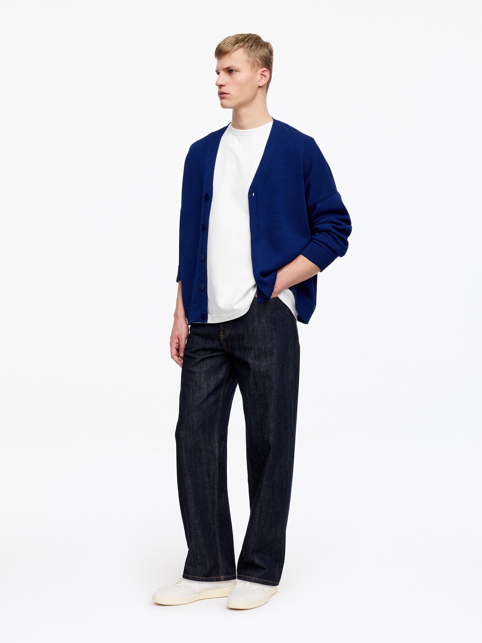 270 GSM Oversized T-Shirt - Wit/Zwart/Beigebruin/Donkerblauw - 8