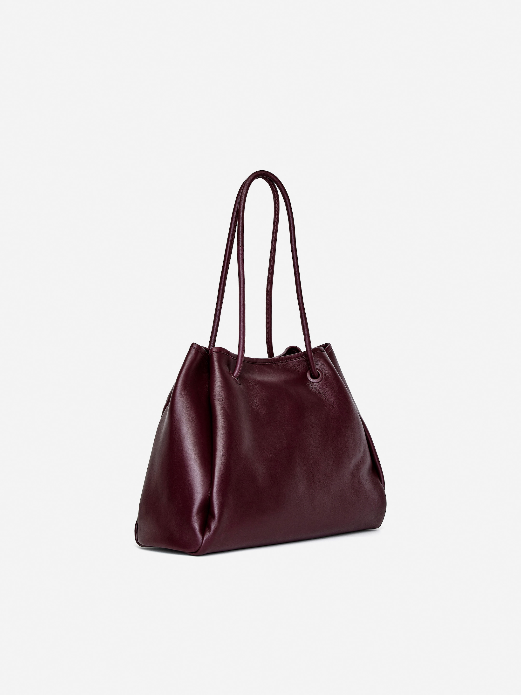 Leather Tote Bag - Burgundy - Women - StillMedia/DescriptiveStillLife - 2