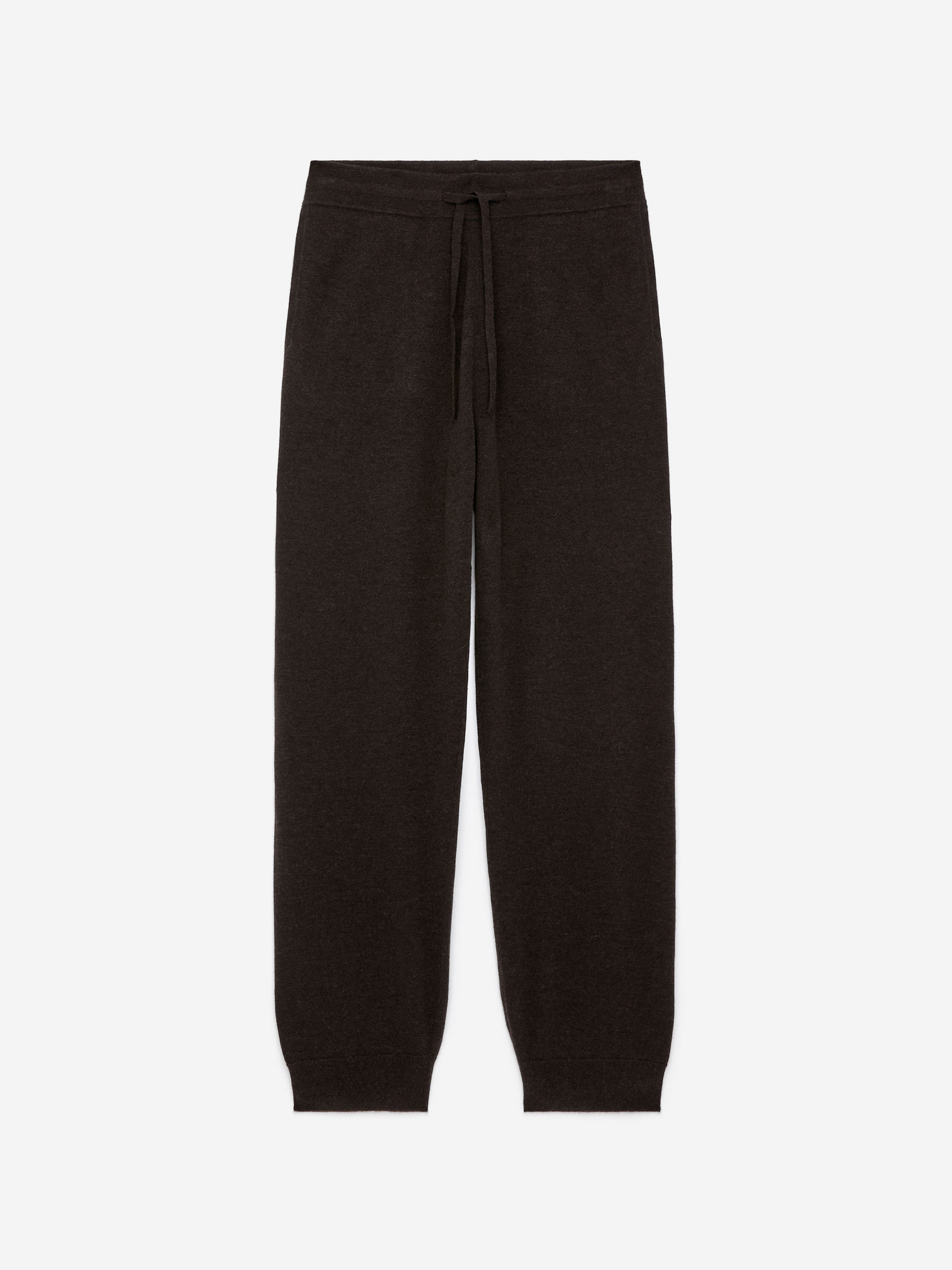 Knitted Wool Cashmere Trousers-#3F3838-17111