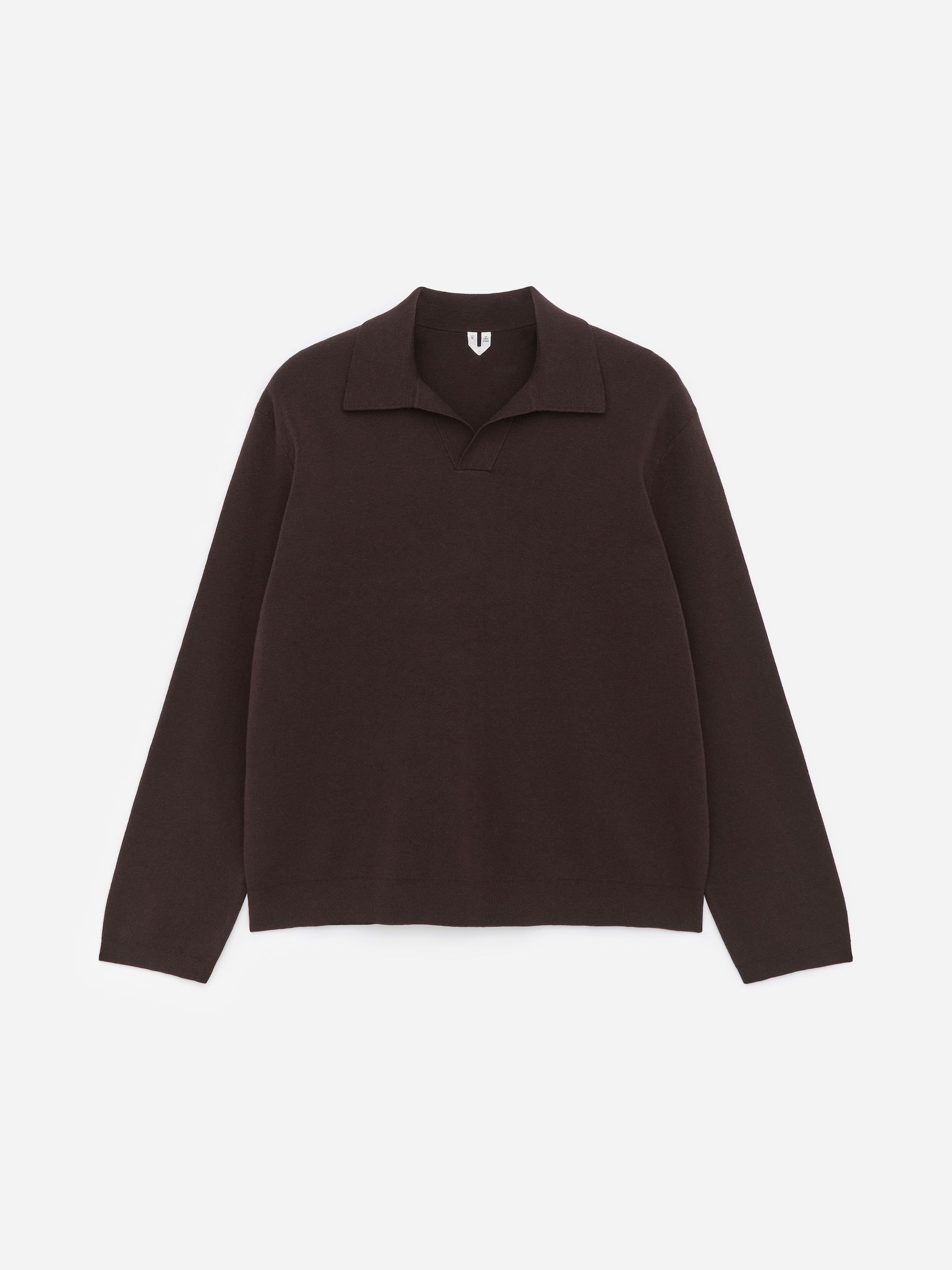 Cotton Silk Blend Polo Shirt-Brown-18091