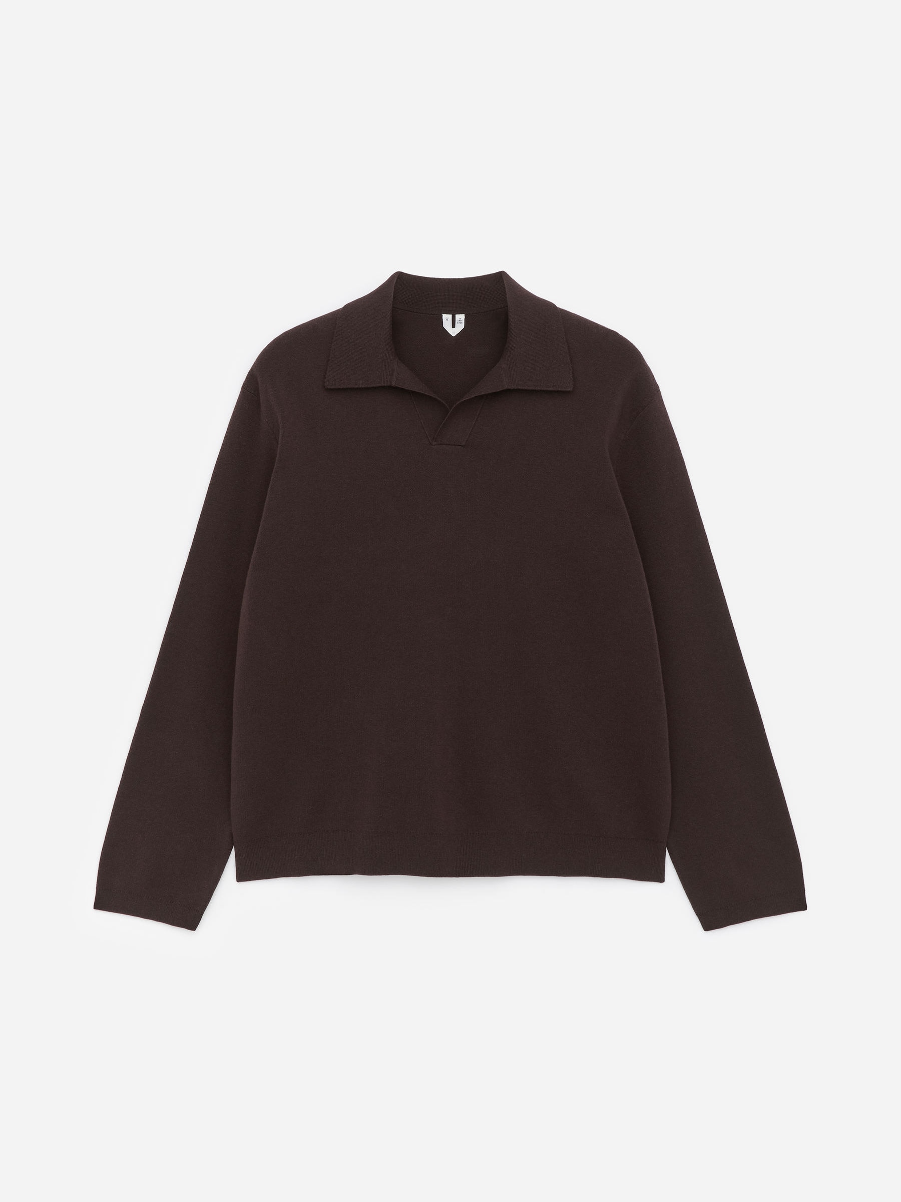 Finstickad polo shirt-#3F3838-18091