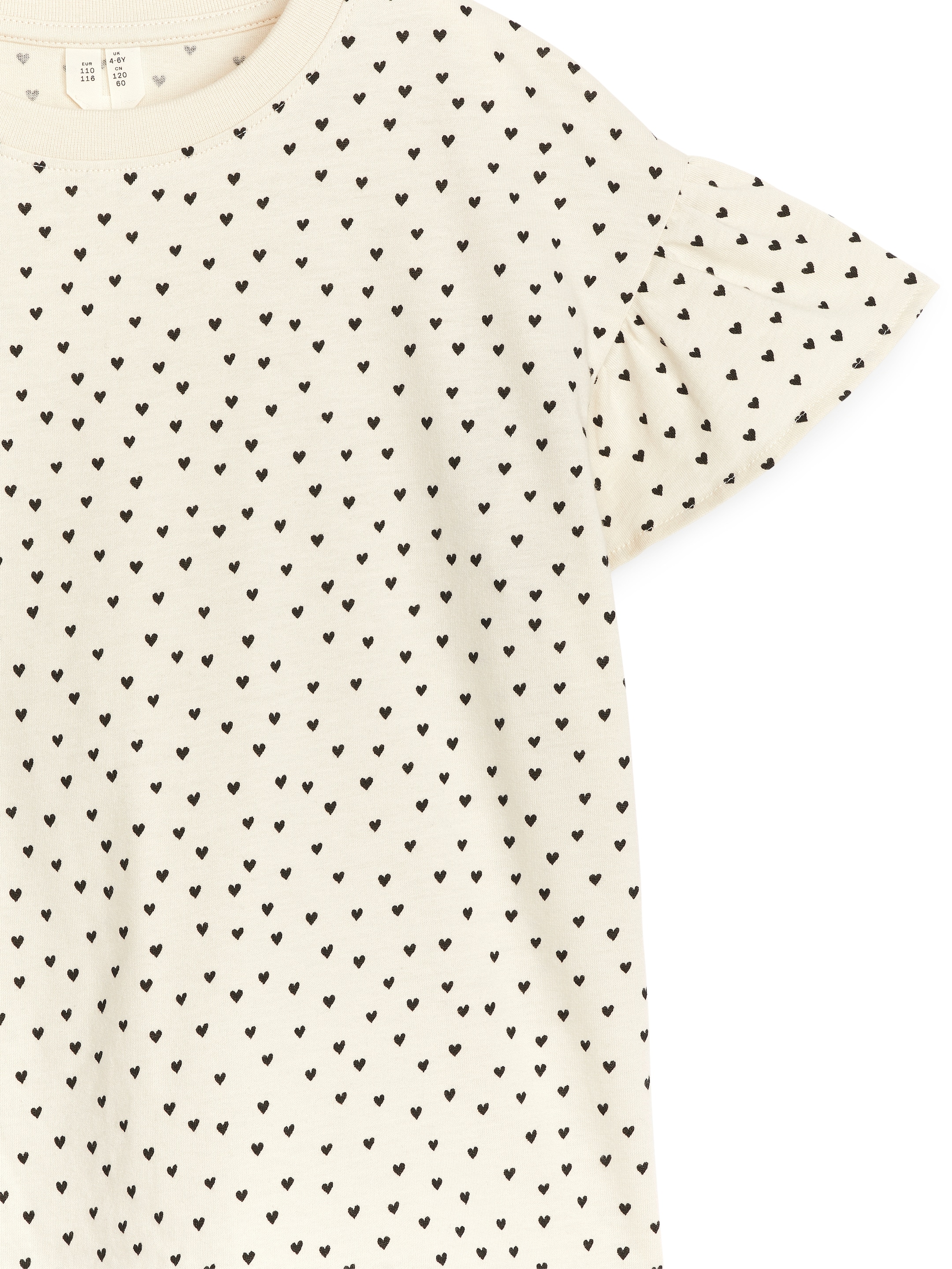 T-Shirt mit Rüschen - Cremeweiß/Herzen - Regular Fit - Kinder - StillMedia/DescriptiveDetail - 2