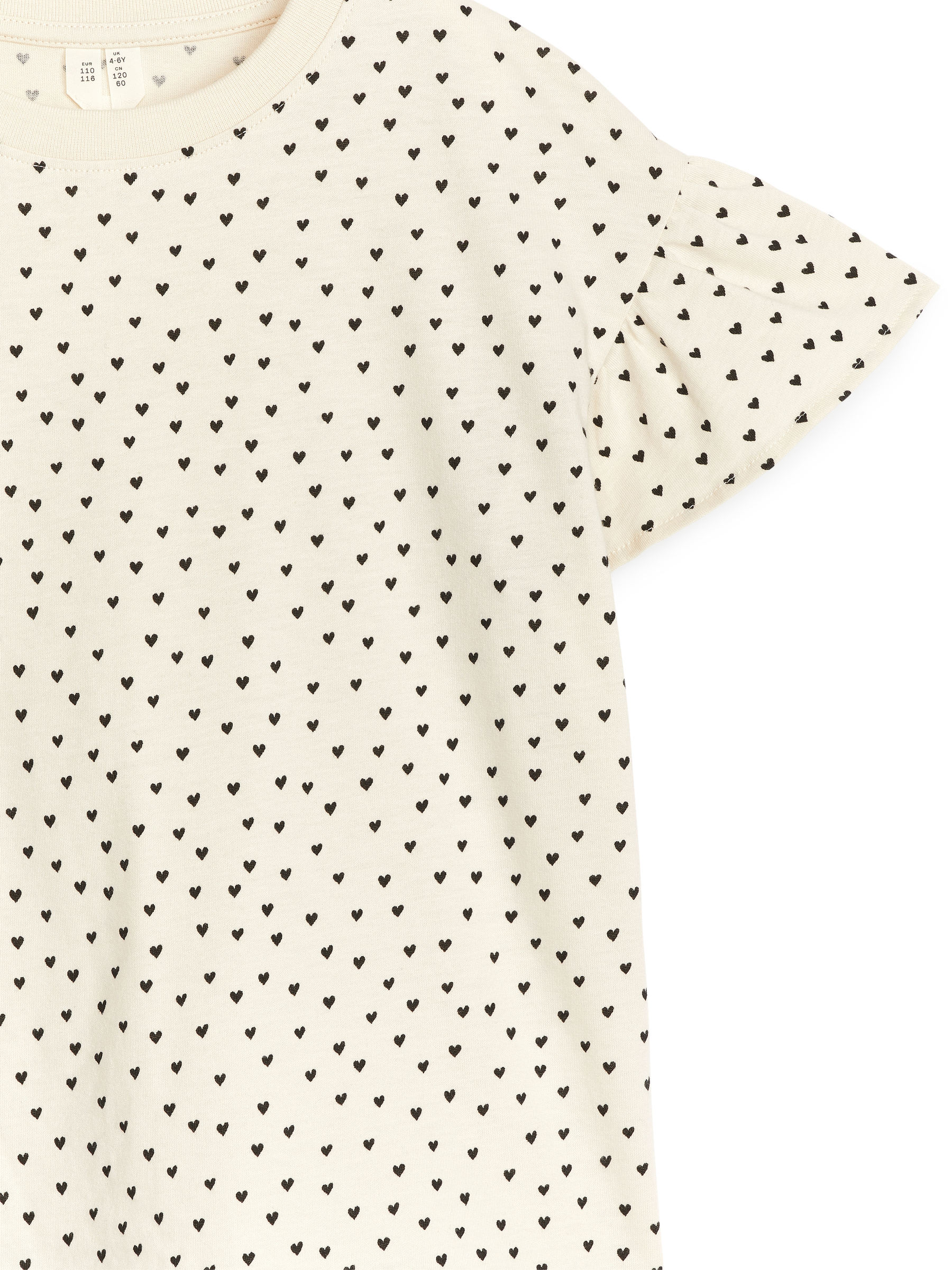 T-Shirt mit Rüschen - Cremeweiß/Herzen - Regular Fit - Kinder - StillMedia/DescriptiveDetail - 2