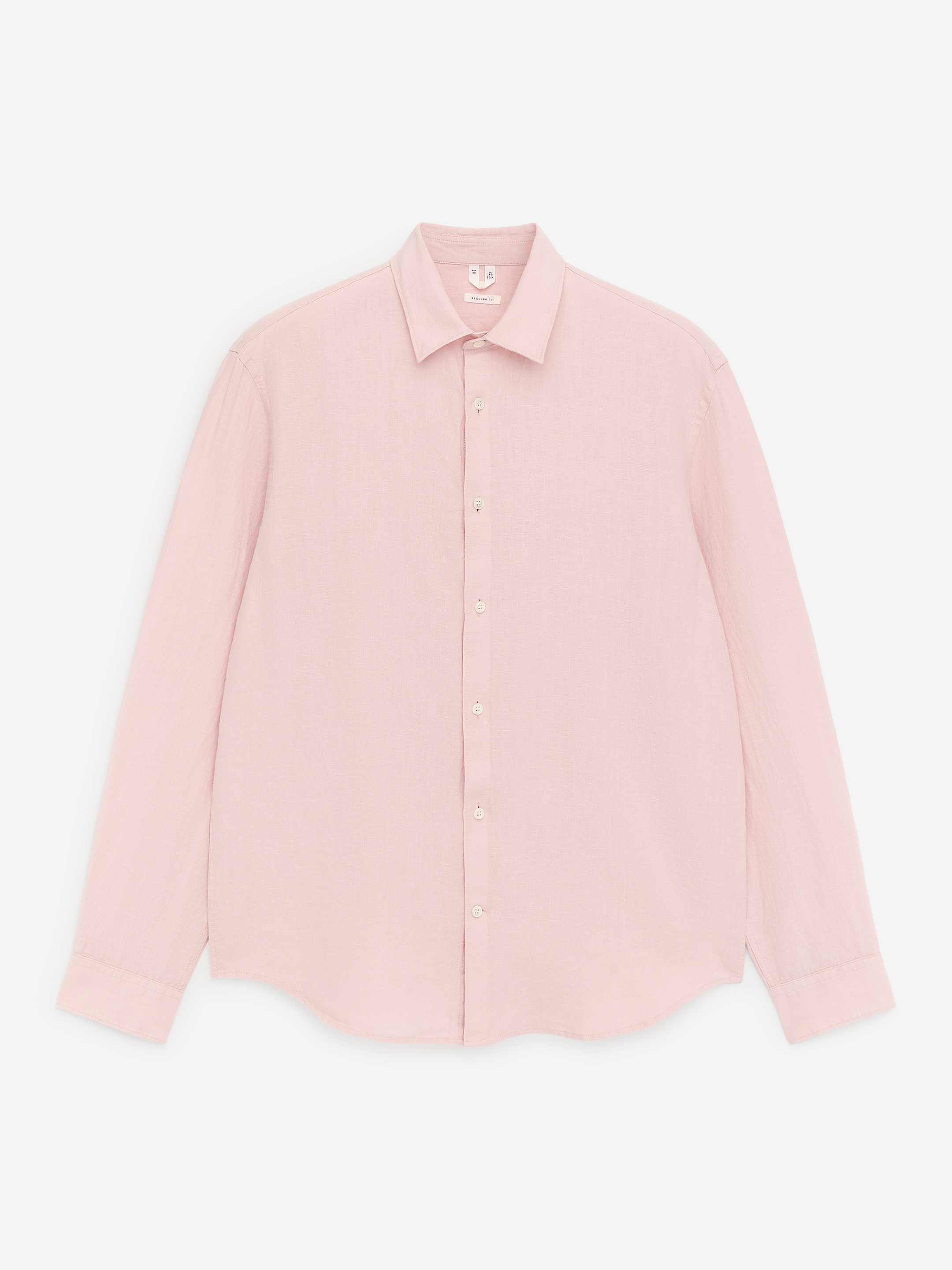 Regular Linen Shirt-#D6B8B9-18929