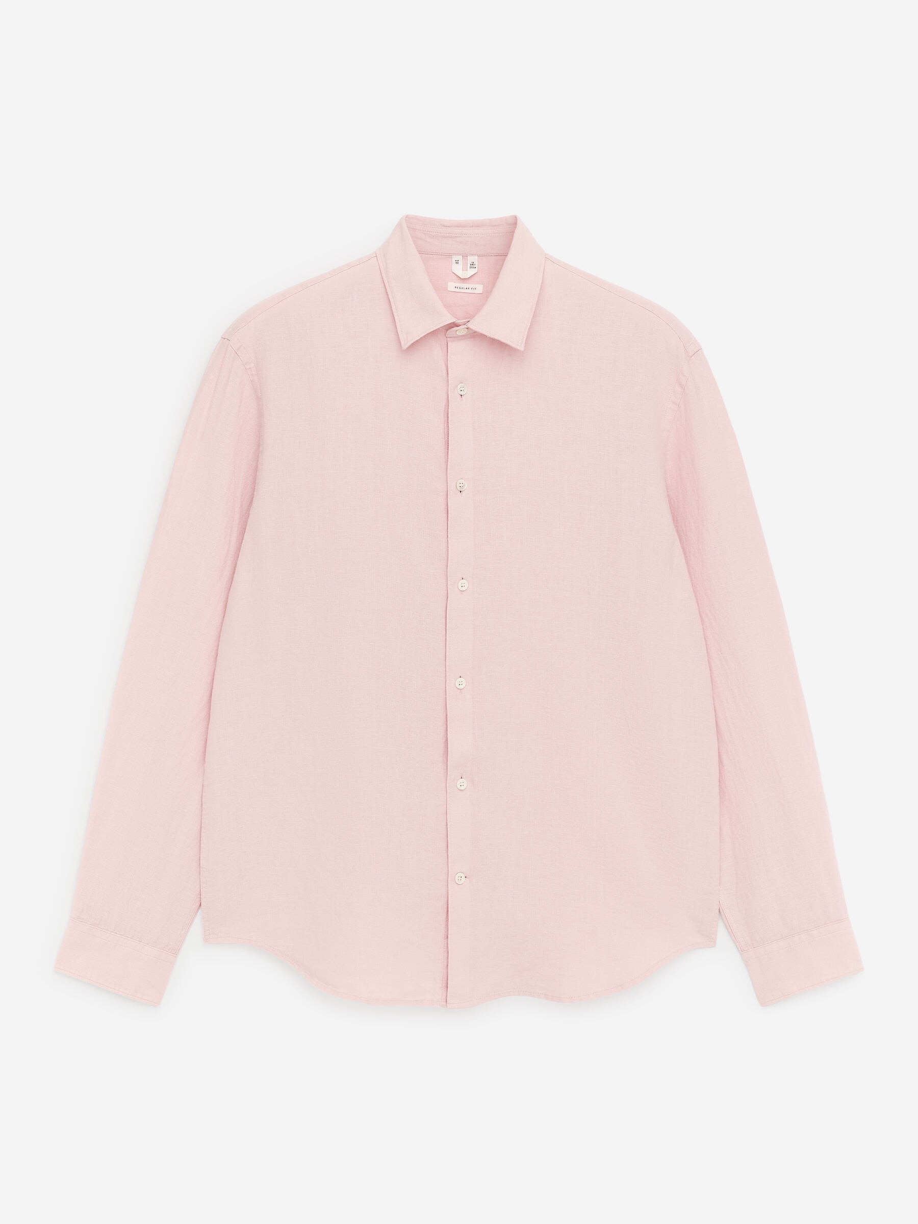 Regular Linen Shirt - Dusty Pink - Regular fit - Men - StillMedia/DescriptiveStillLife - 1