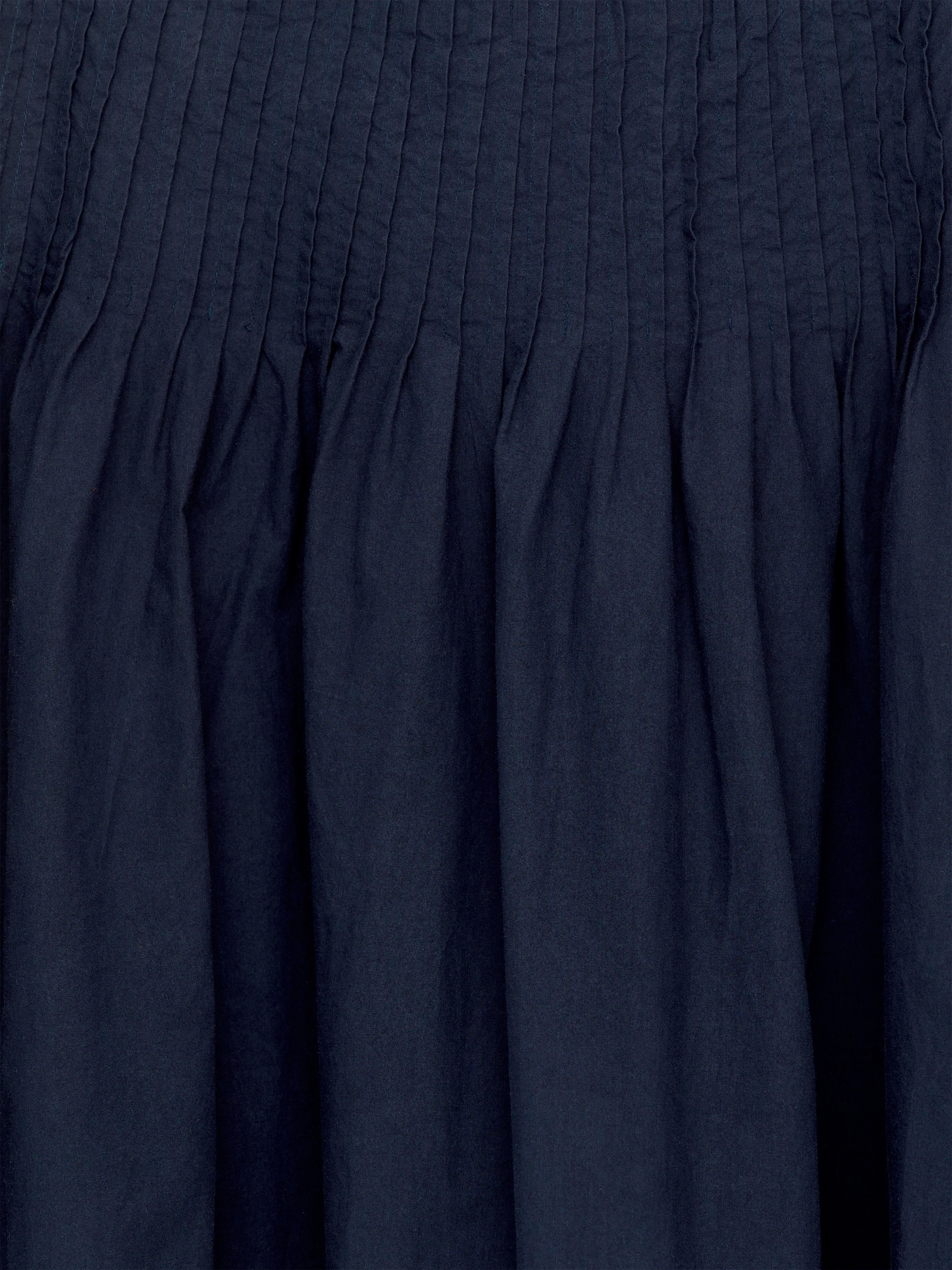 Pintuck Cotton Skirt - Dark Blue - Regular fit - Women - StillMedia/DescriptiveDetail - 1