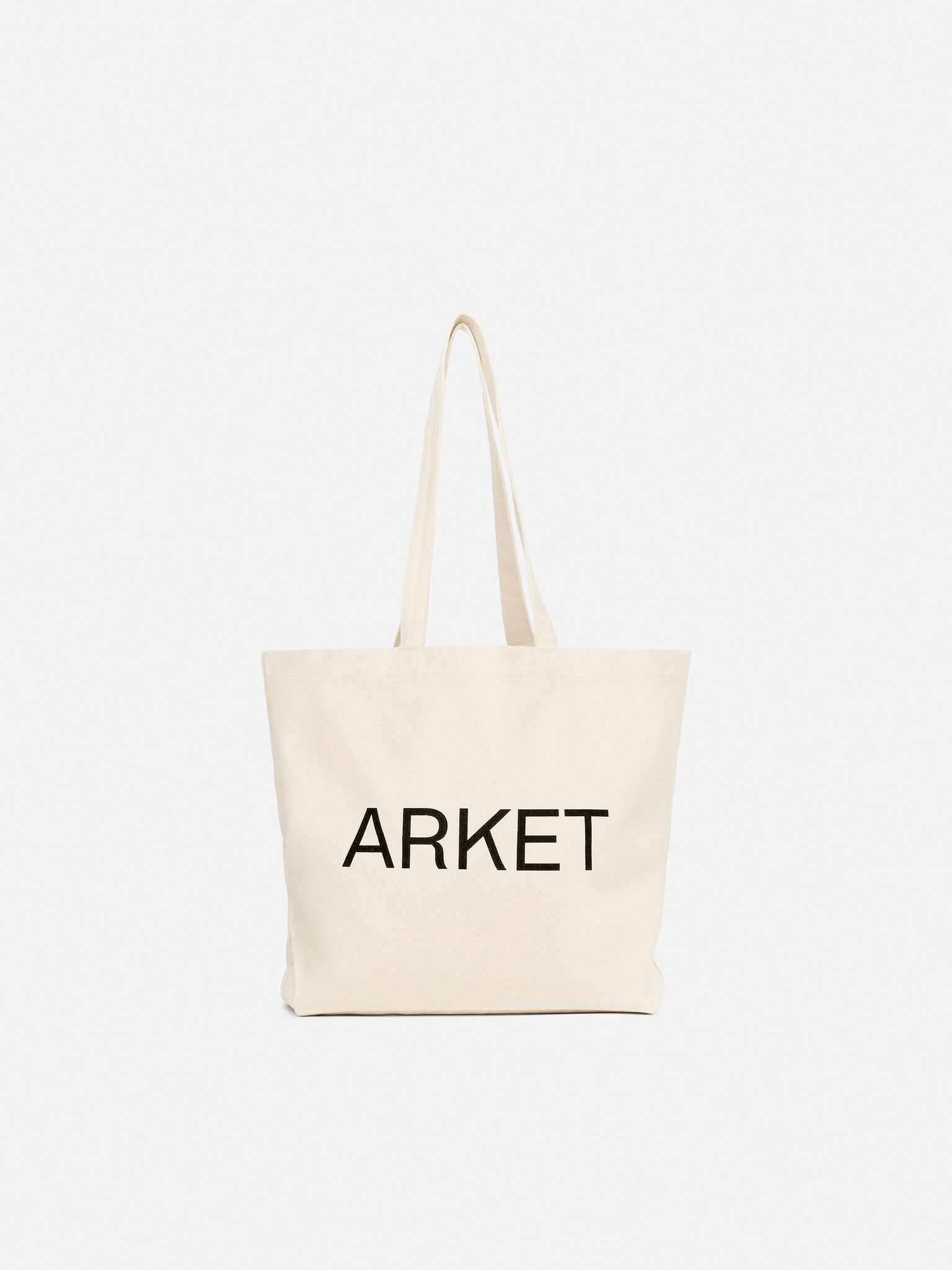 Sac fourre-tout en toile ARKET - Blanc cassé/Noir - 3