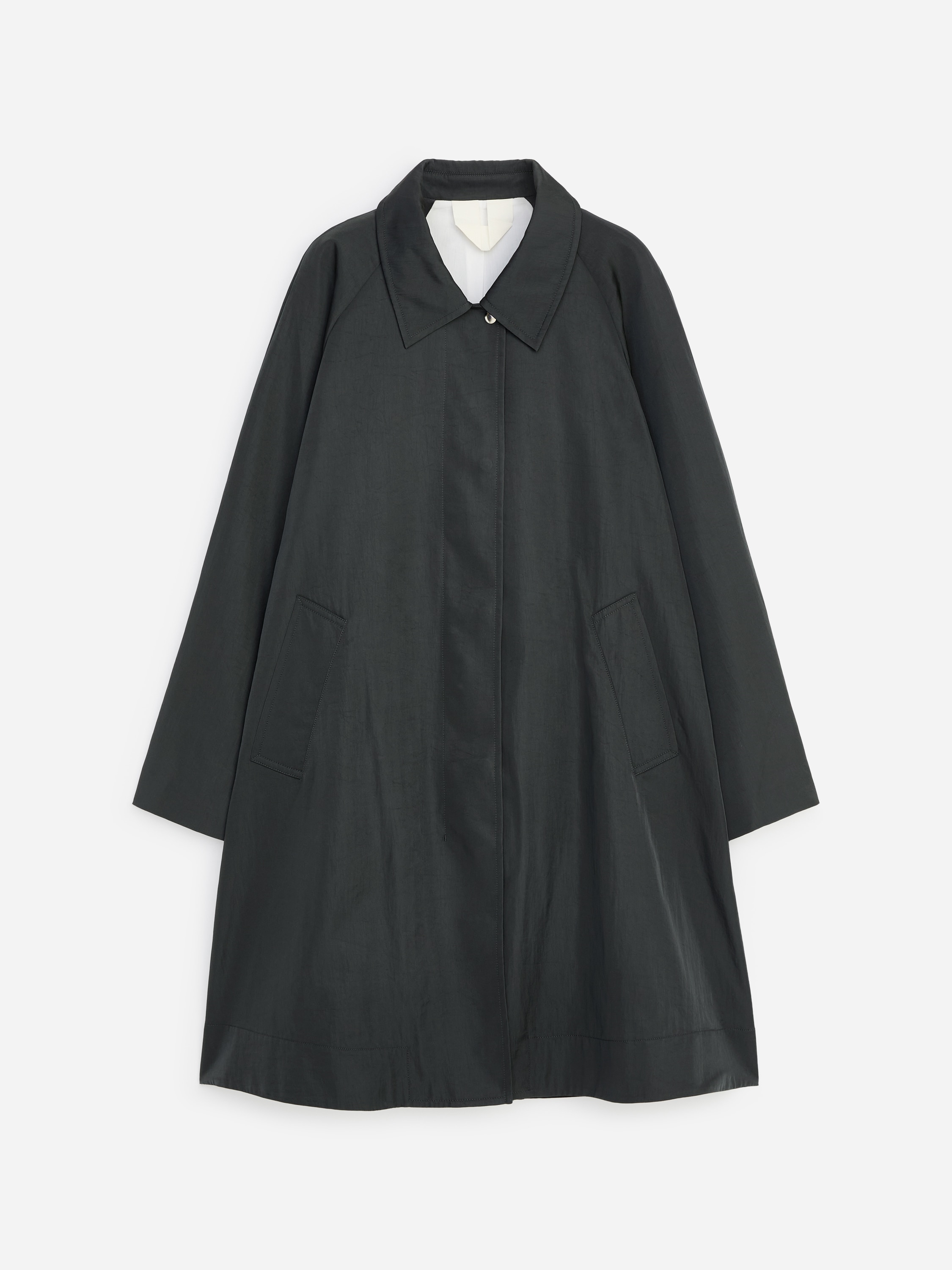 Relaxed Nylon Coat - Grey
