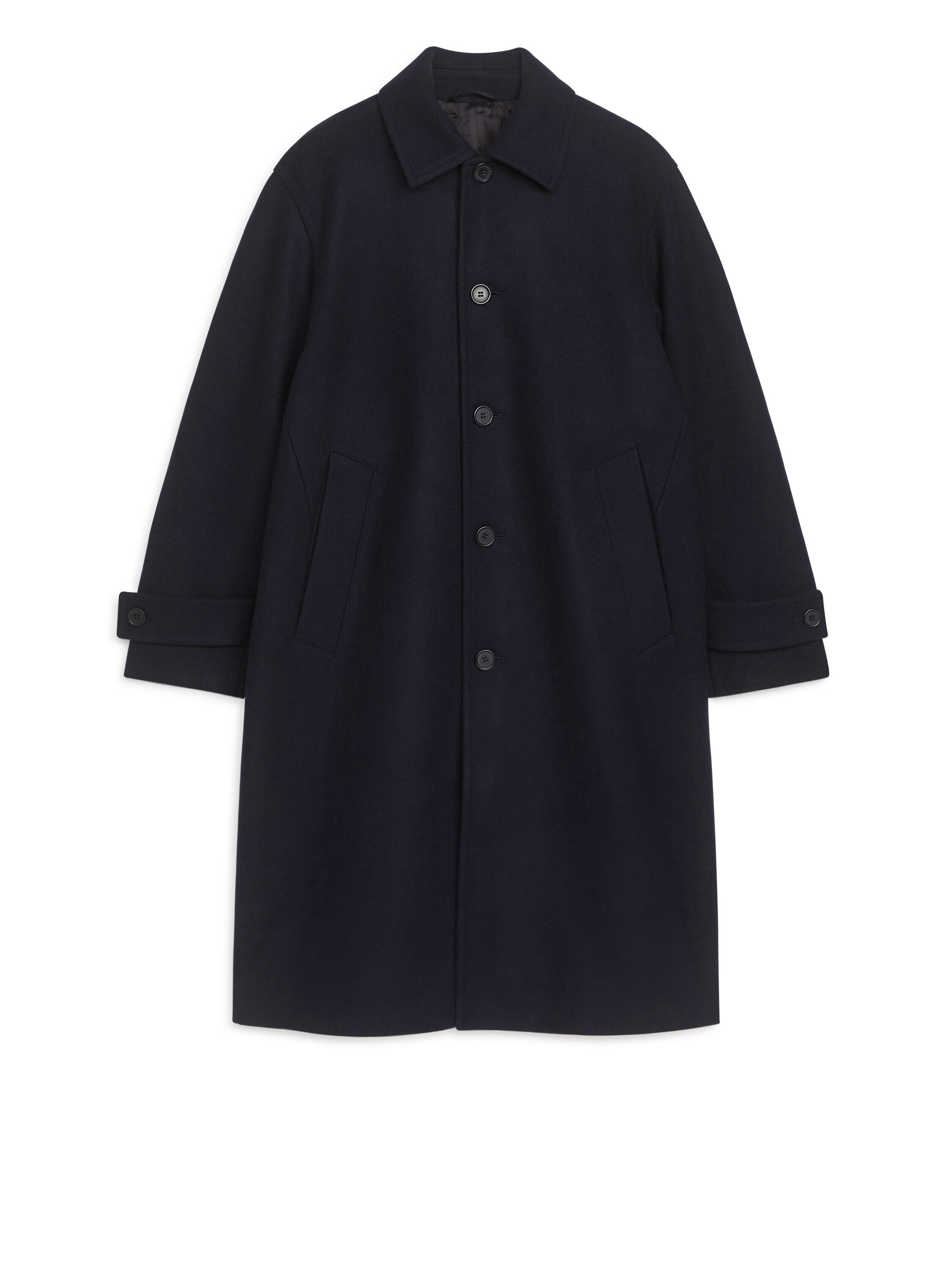 Heavy Melton Coat – Dark Blue – Men – ARKET GB