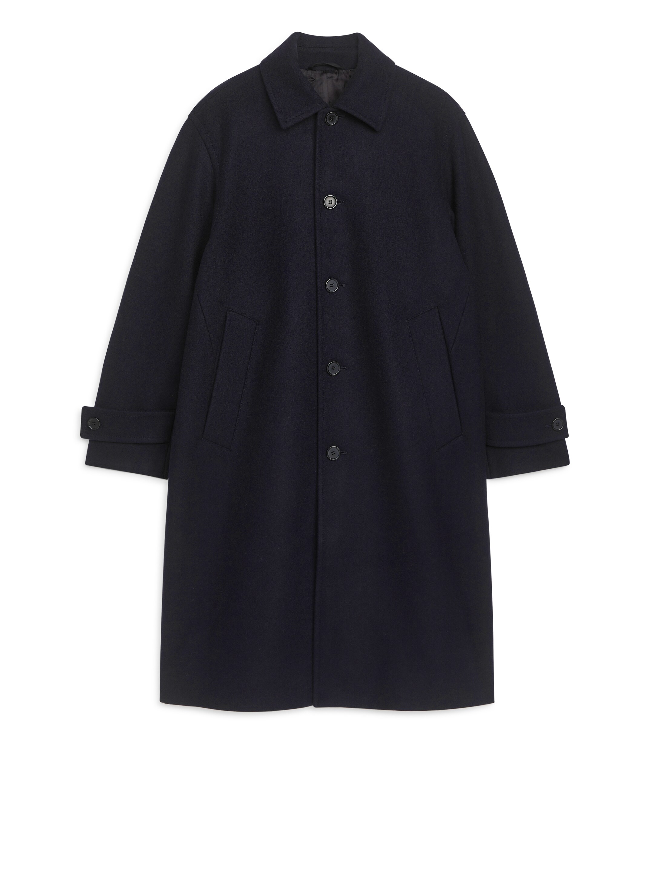 Zobacz większy obraz: Gruby płaszcz z meltonu - Ciemnoniebieski - ON | H&M PL 1