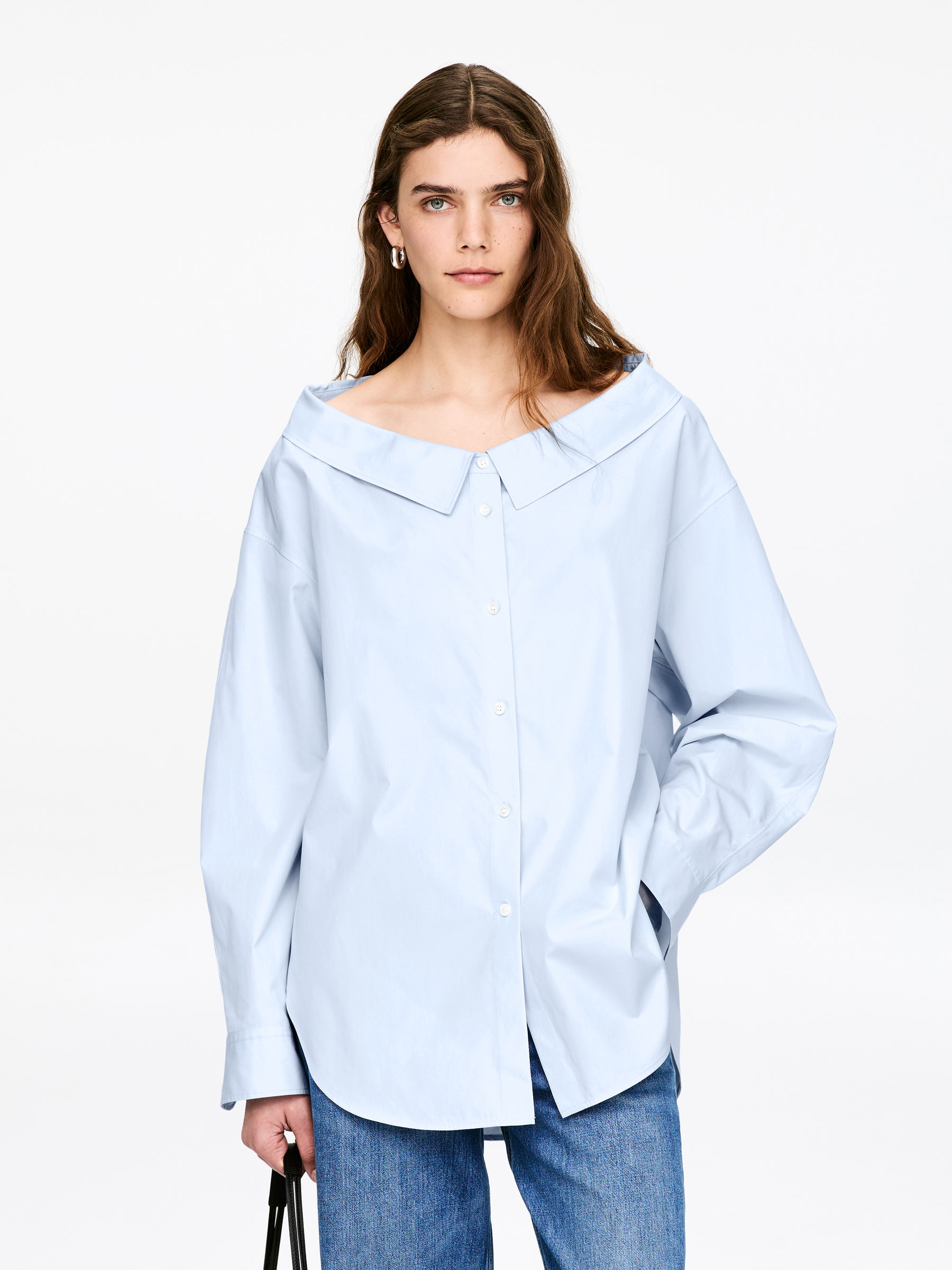 Open-Neck Blouse-#ADBED3-17845