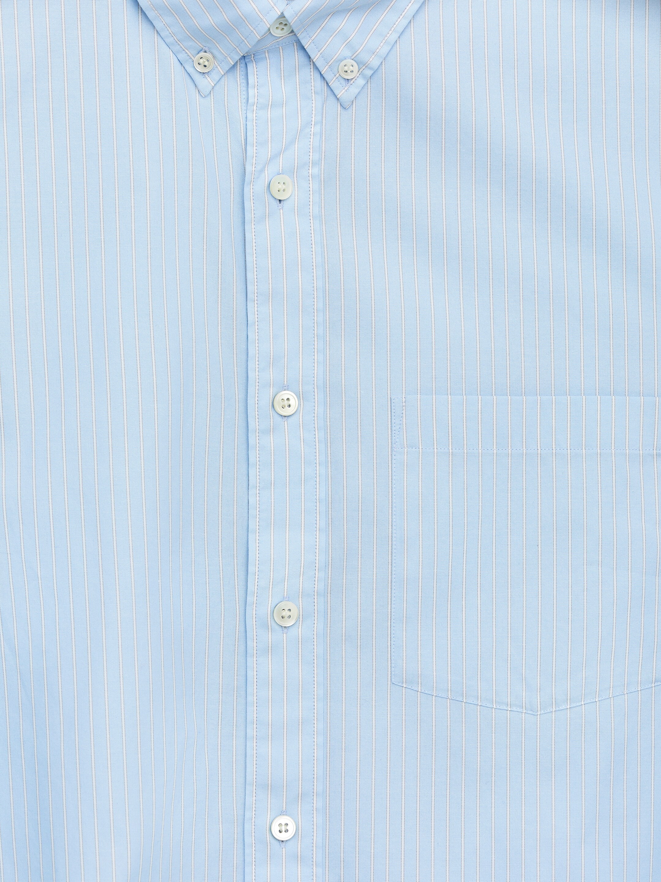 Agrandir l'image: Chemise boutonnée décontractée - Bleu clair/Rayures - HOMME | H&M CH 2