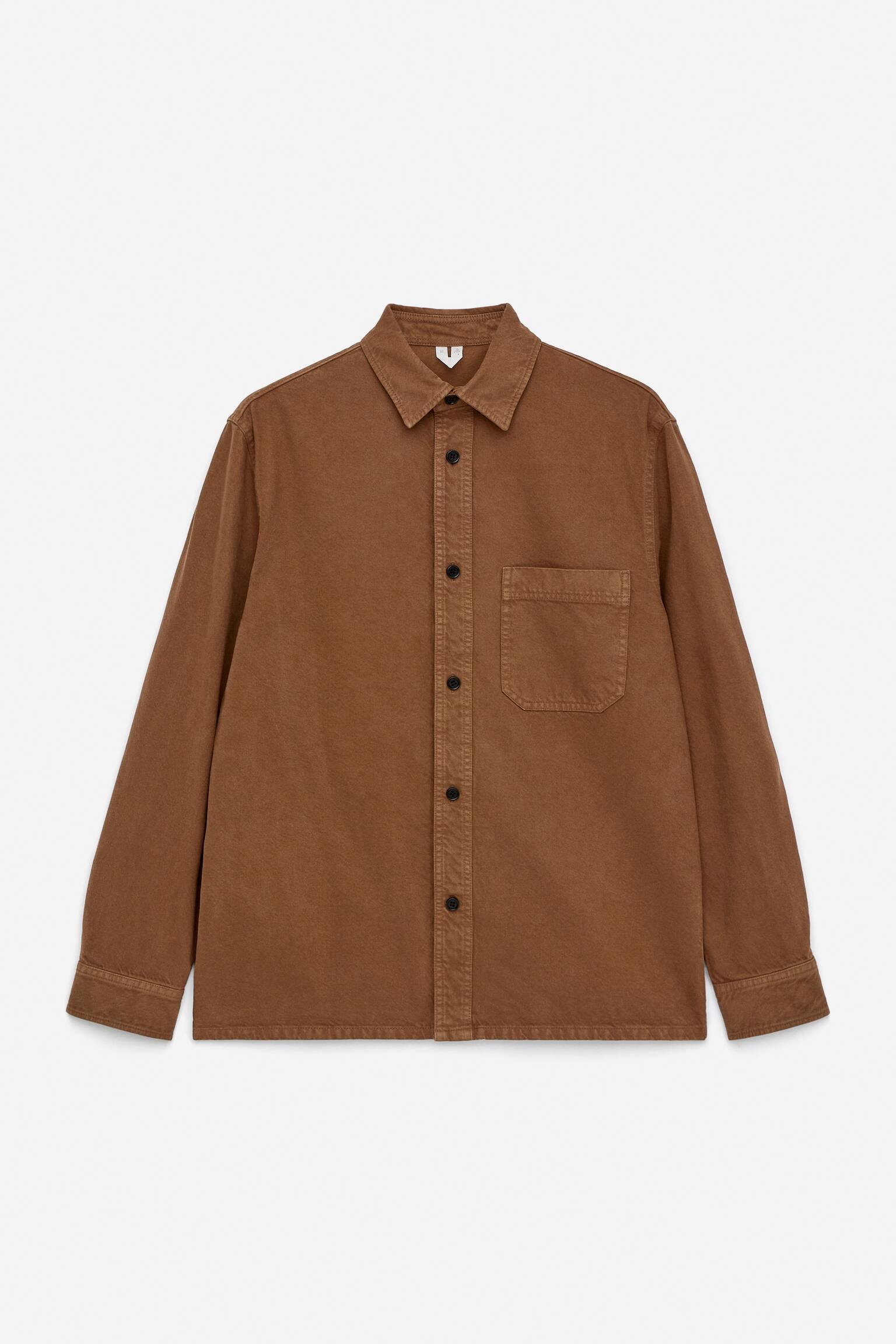 Overshirt i bomuld - Brun/Blå/Beige - 2