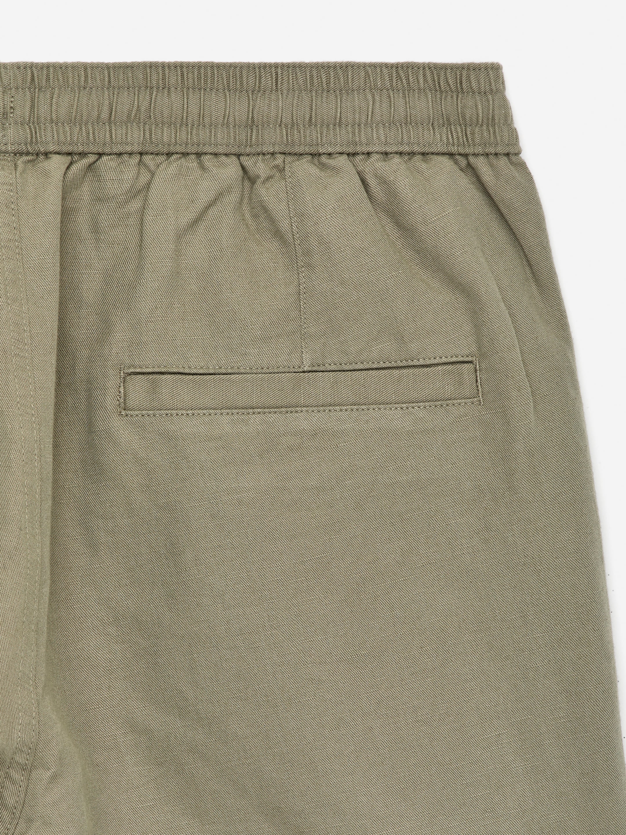 Short en coton et lin avec cordon de serrage - Vert - Loose fit - Homme - StillMedia/DescriptiveDetail - 1
