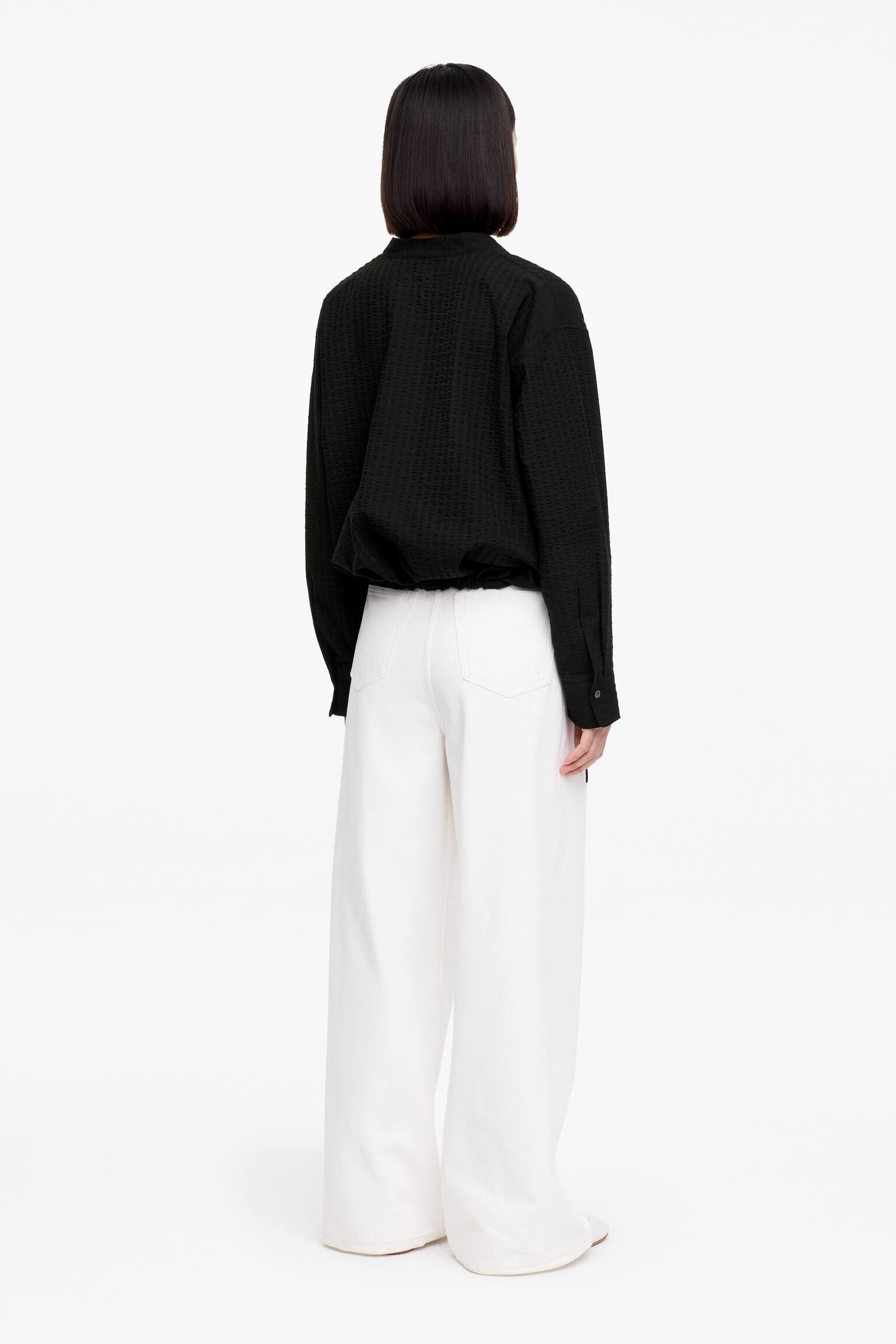 Blus i bäckebölja - Svart/Blå/vit - 6