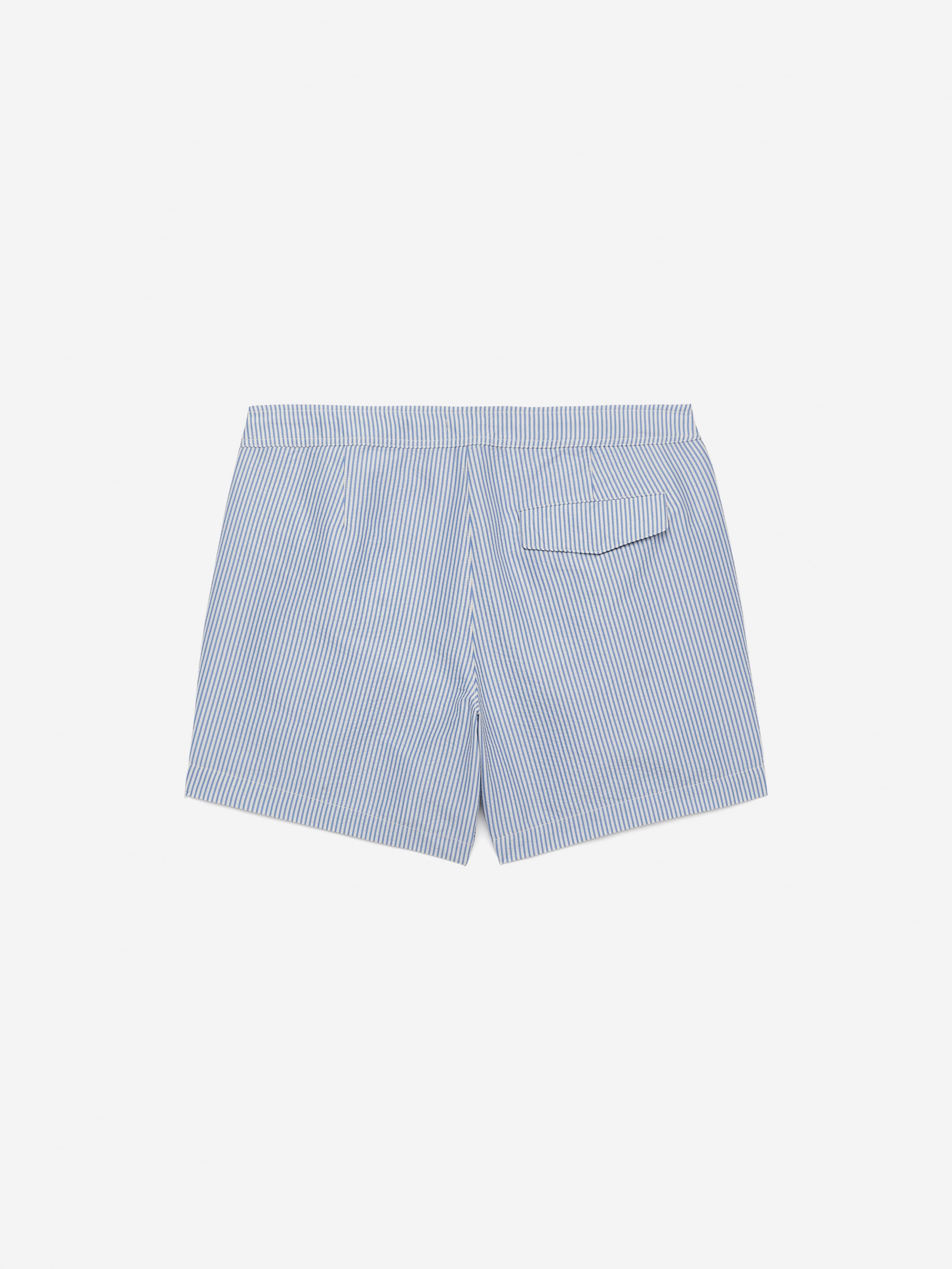 Short de bain en seersucker - Bleu/Blanc - Regular fit - Homme - StillMedia/DescriptiveStillLife - 1