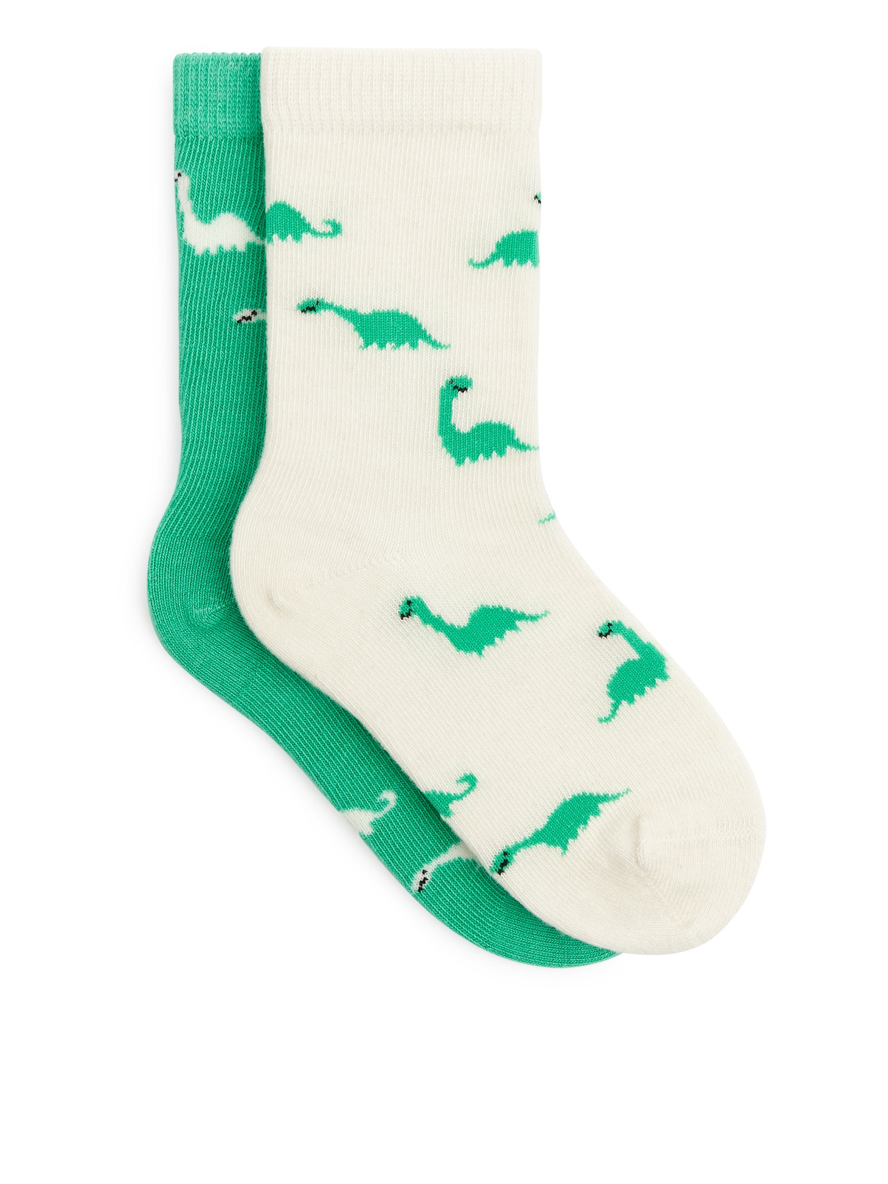 Jacquard-Socken, 2er-Pack - grün/Dino - Kinder - StillMedia/DescriptiveStillLife - 1