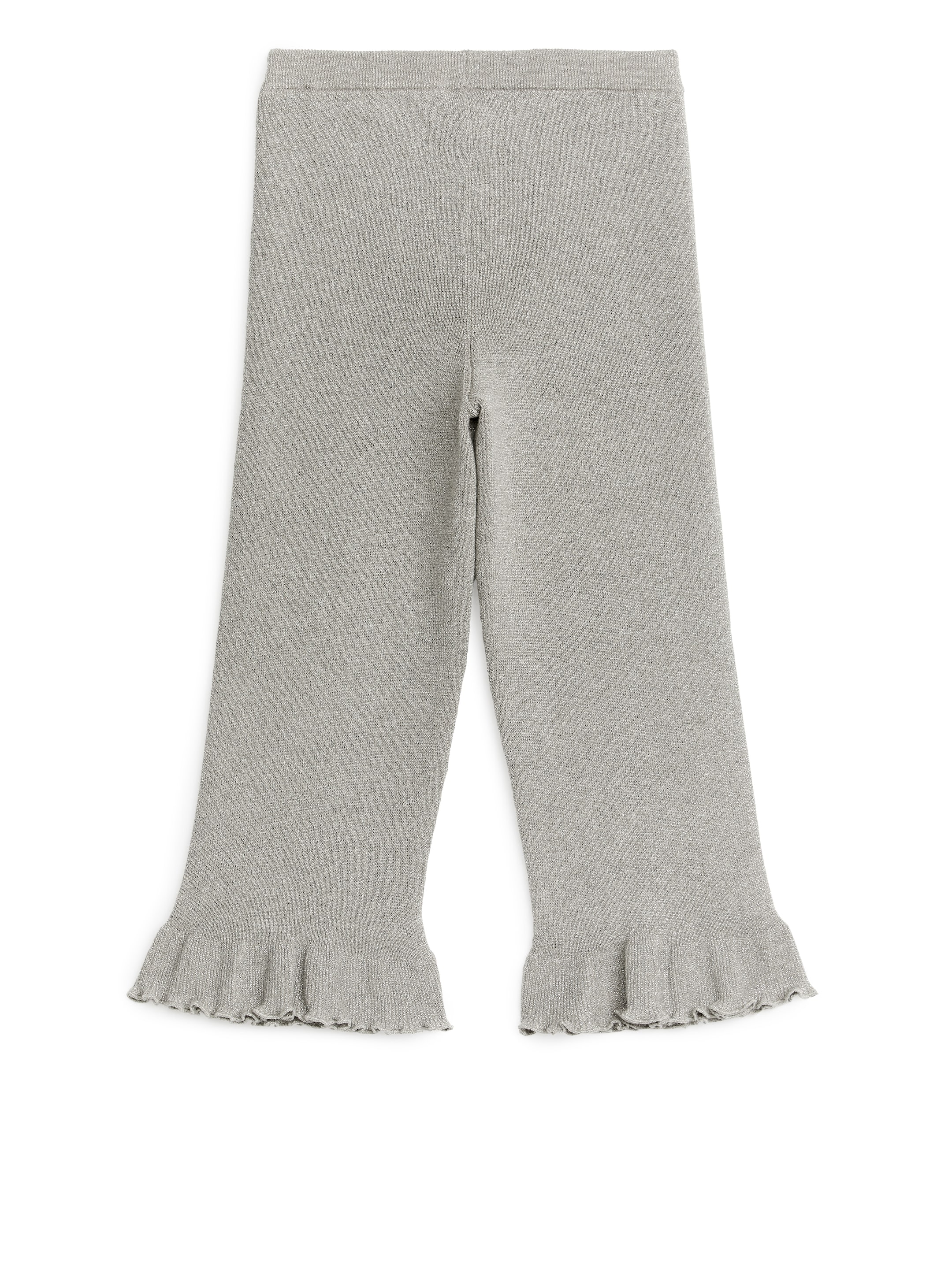 Metallicskimrande byxor med volang - Grå - Relaxed fit - Children - StillMedia/DescriptiveStillLife - 1